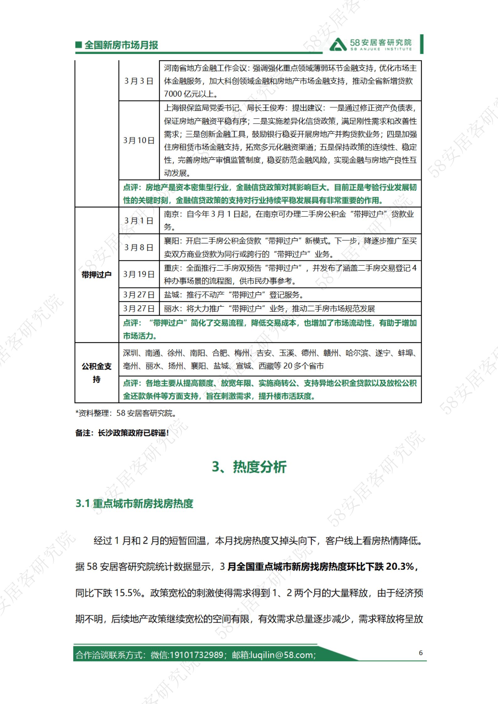 58安居客研究院：2023年3月全国新房市场月报 第6页