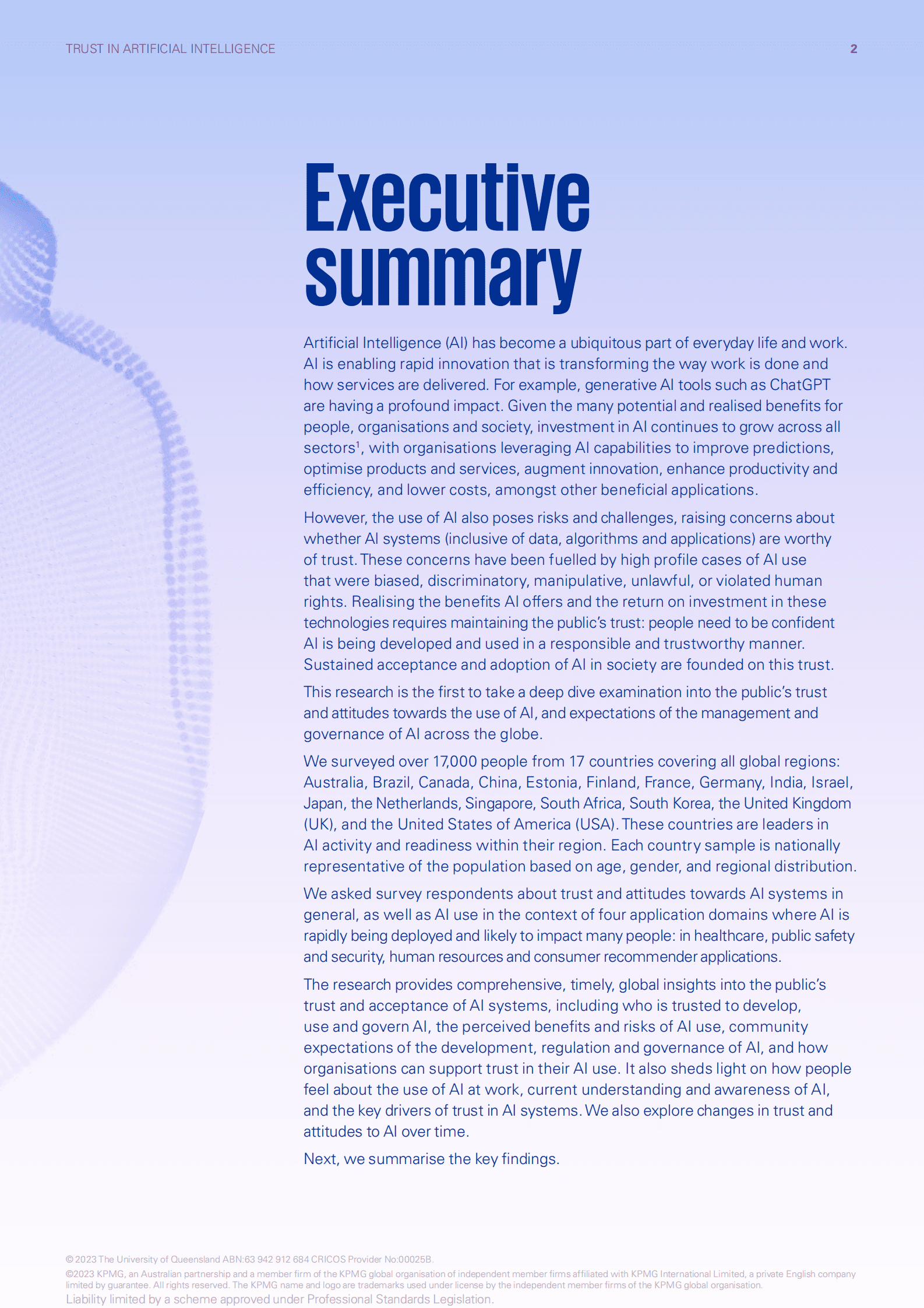毕马威：2023人工智能信任全球洞察【英文版】 第4页