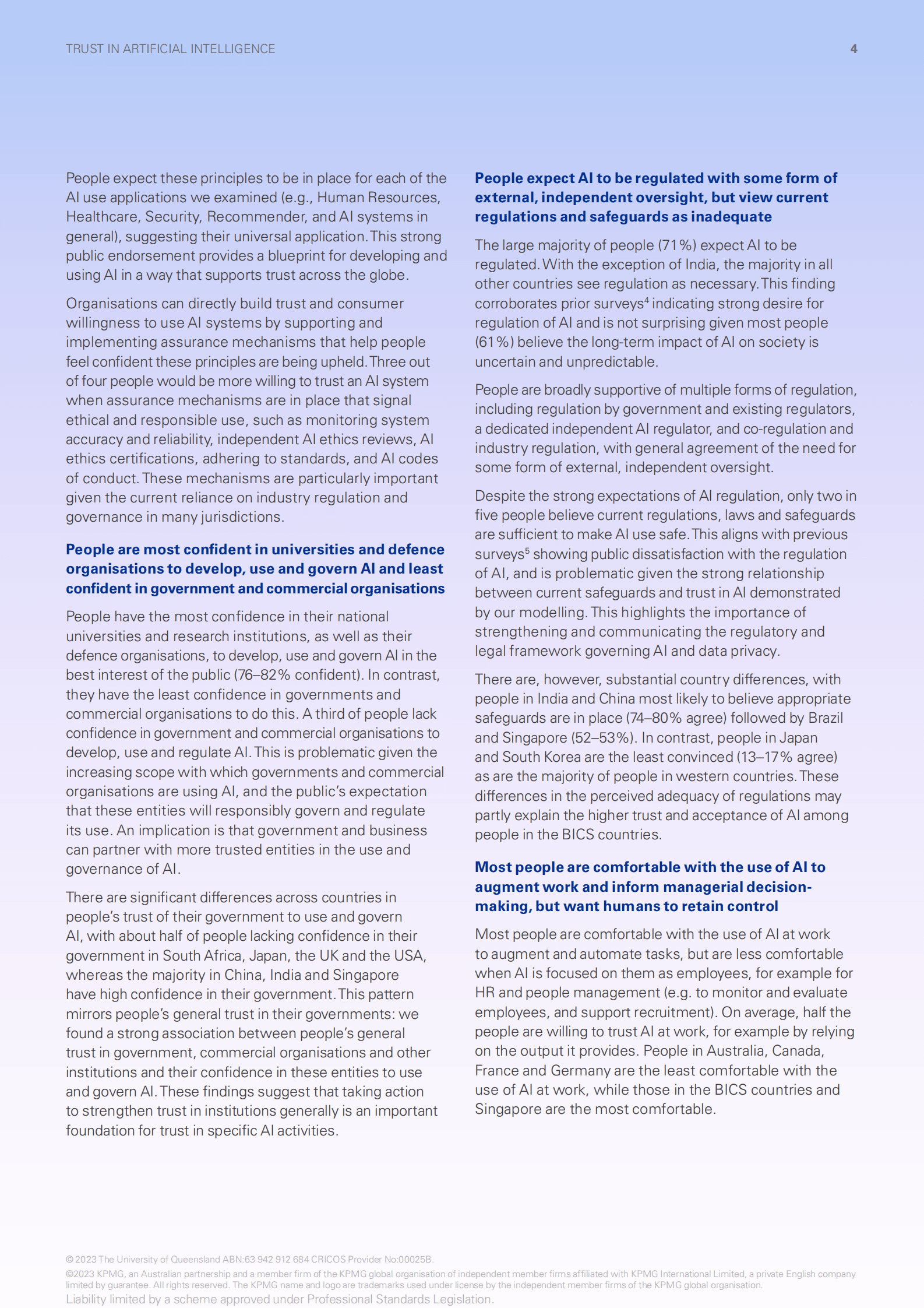 毕马威：2023人工智能信任全球洞察【英文版】 第6页