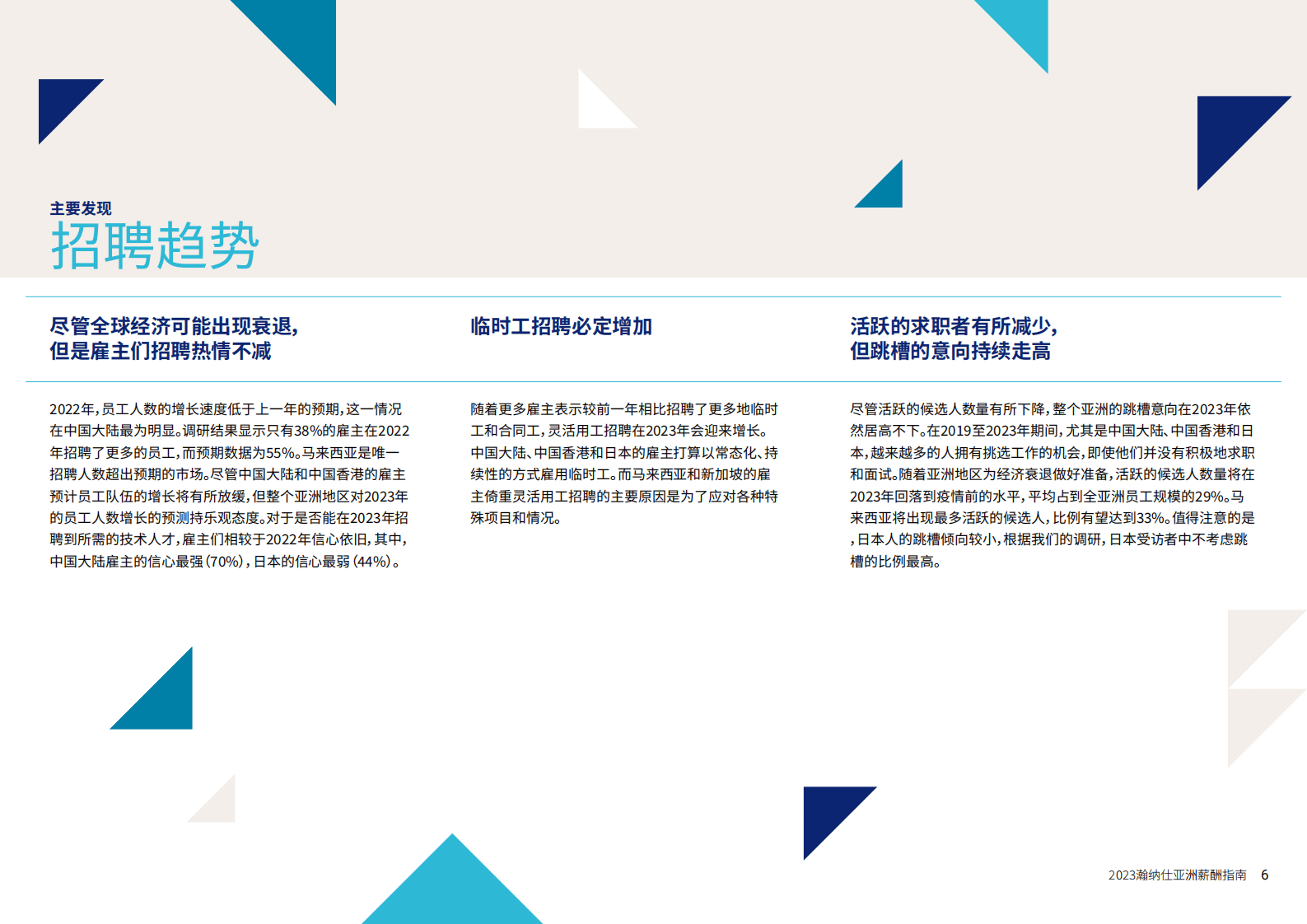 瀚纳仕：2023亚洲薪酬指南&mdash;&mdash;引领可持续增长 第6页