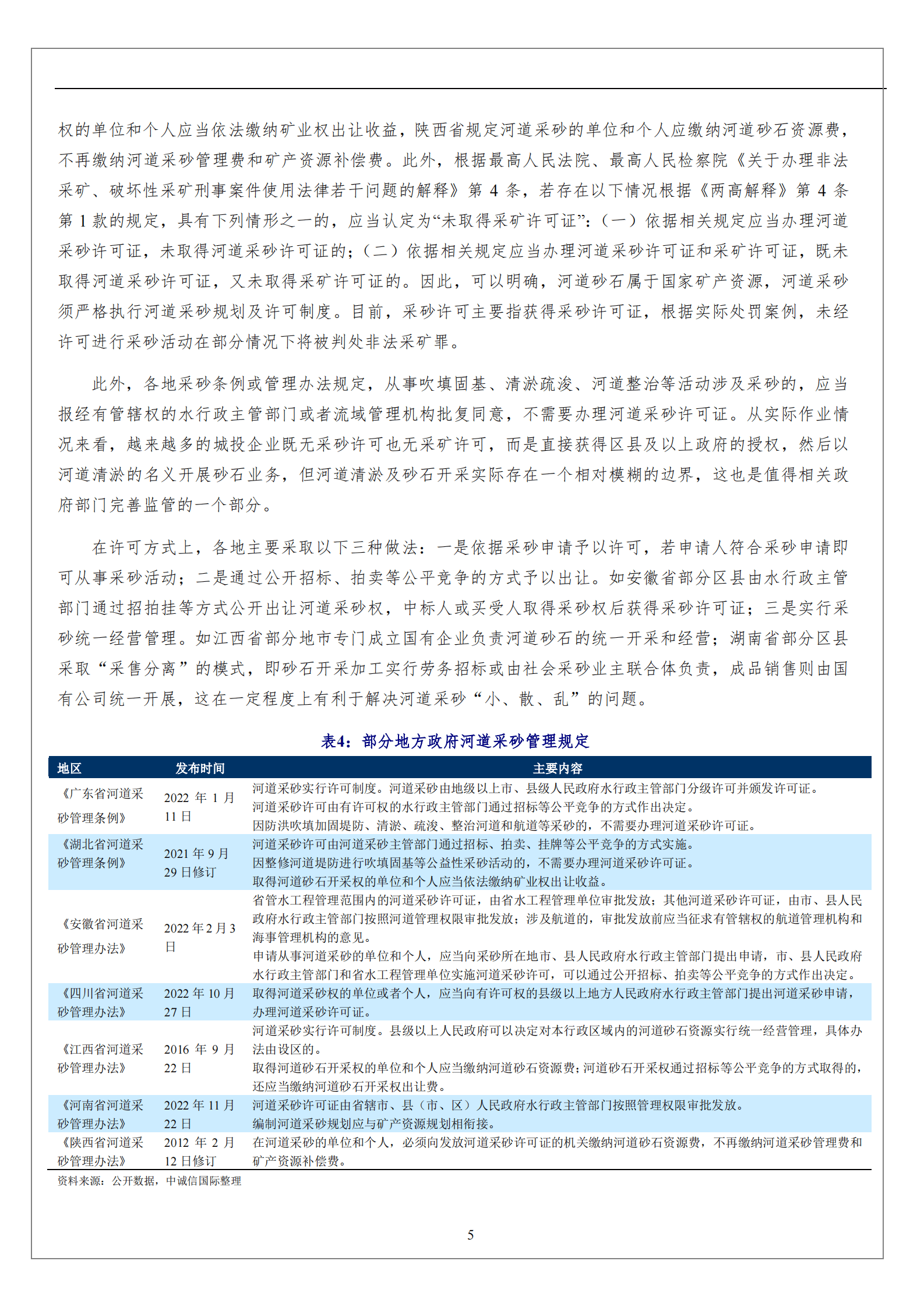 基础设施投融资行业：砂石&ldquo;国有化&rdquo;背景下城投企业面临的机遇与挑战 第5页