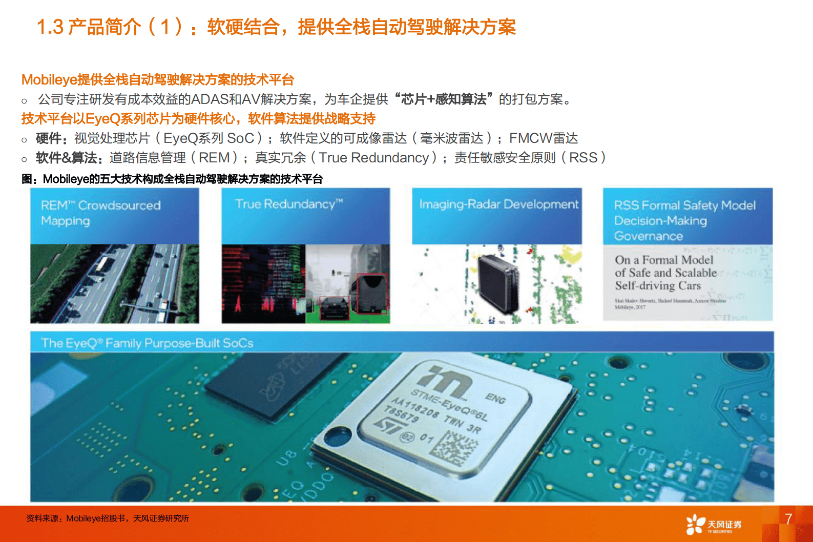 自动驾驶行业报告：Mobileye-自动驾驶IPO以及商业化的标杆 第7页