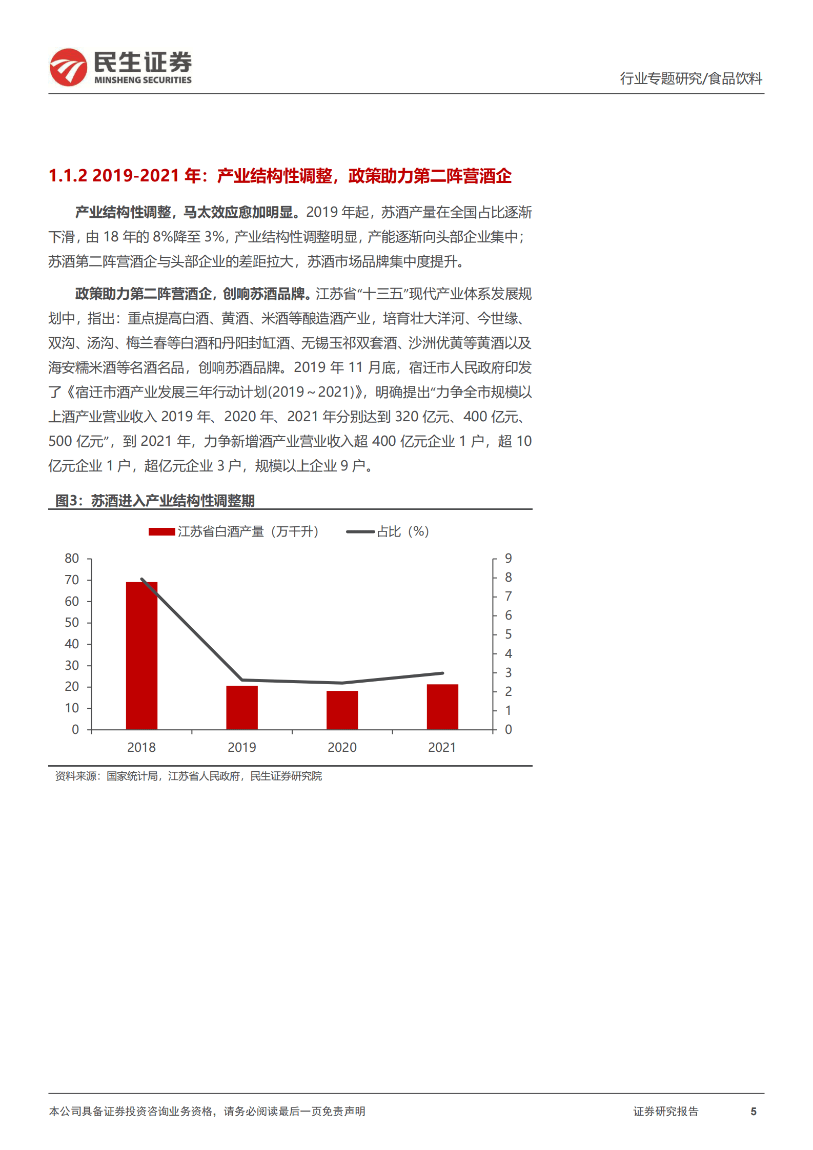 民生证券：白酒区域专题研究系列（一）：江苏篇：乘经济强省东风，双龙头&名酒百家争鸣 第5页