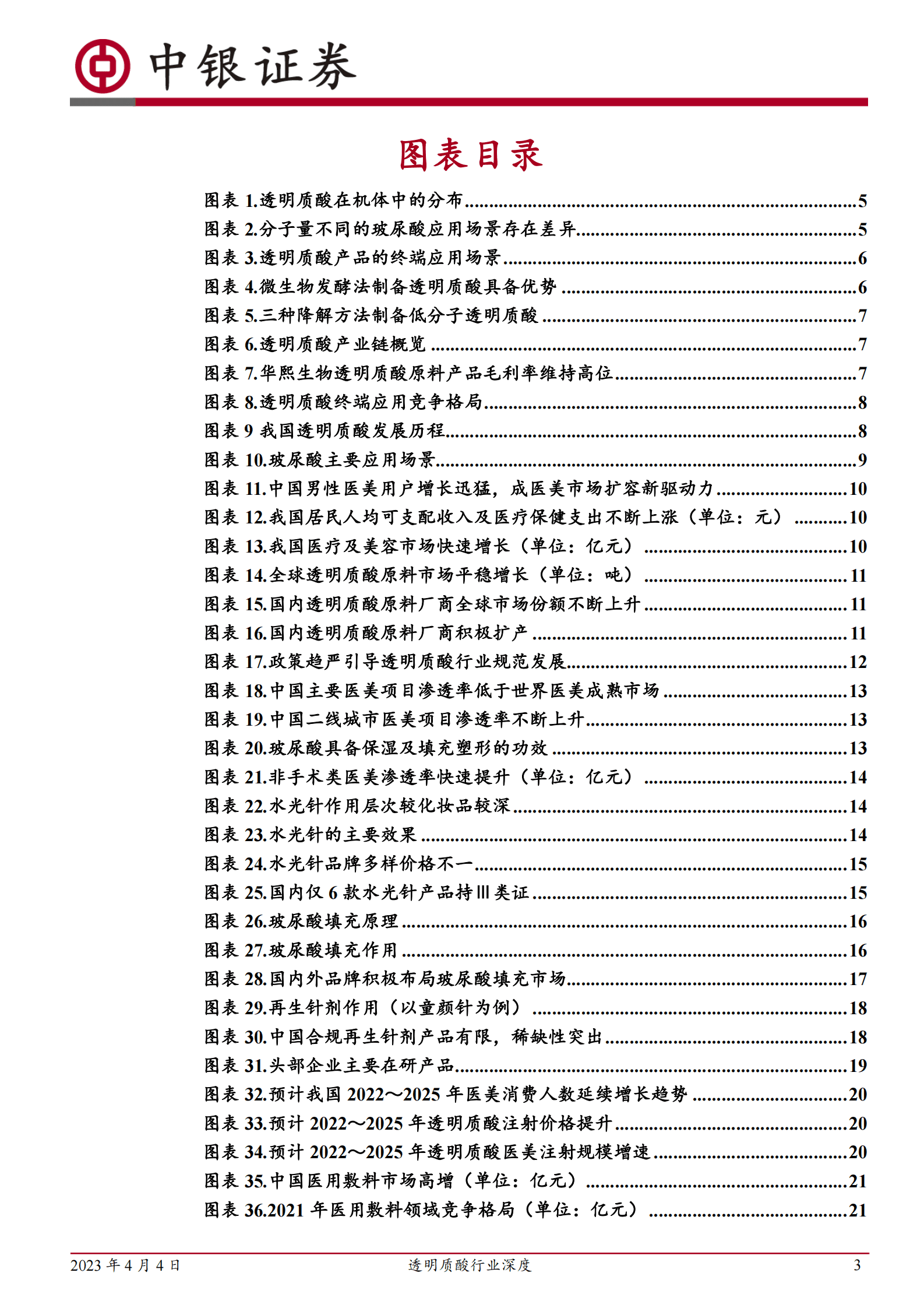 中银证券：2023年透明质酸行业深度 第3页