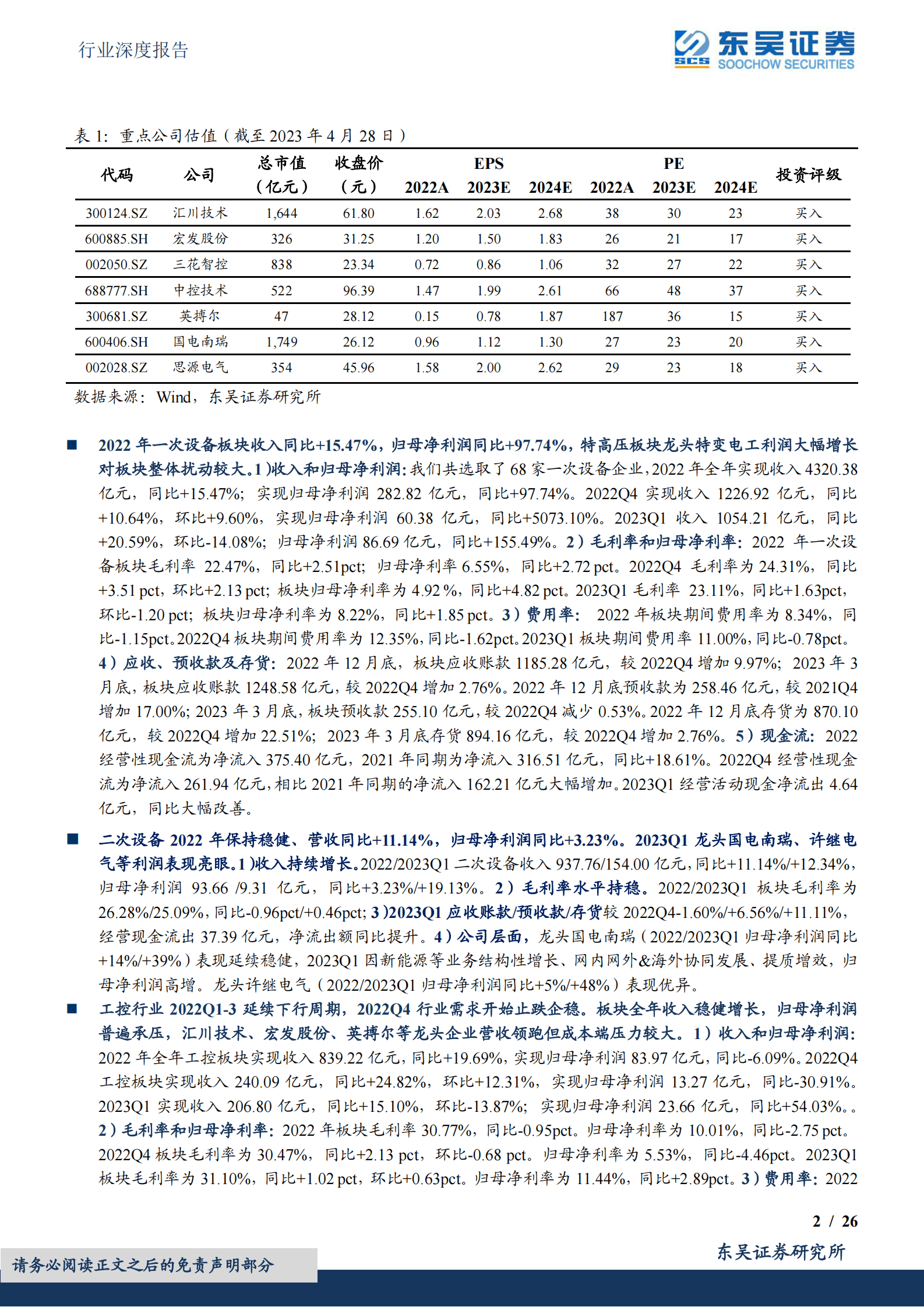 电力设备行业深度报告：工控需求见底反弹在即，电网把握网外结构性机会 第2页