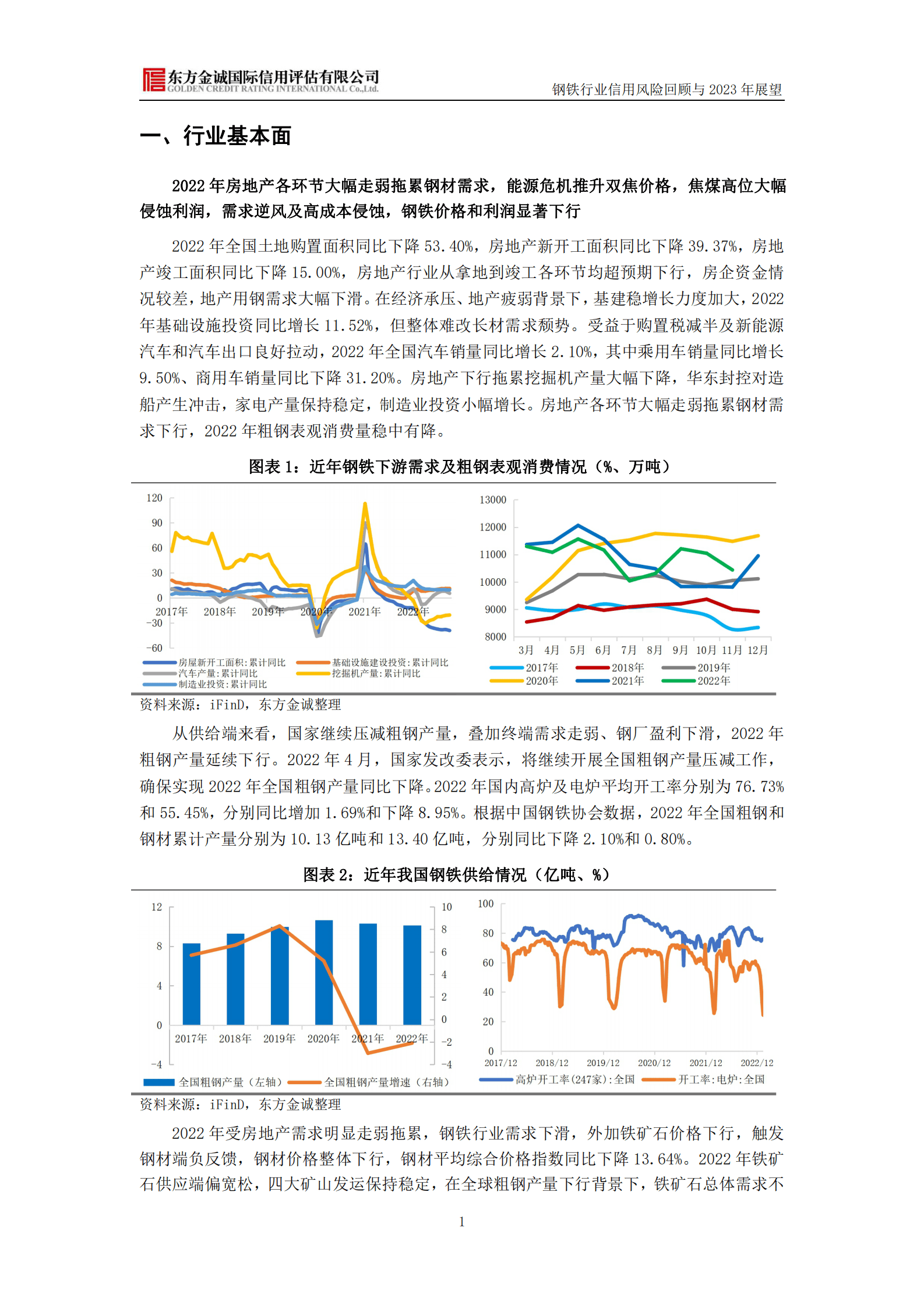 东方金诚：钢铁行业信用风险回顾与2023年展望 第2页