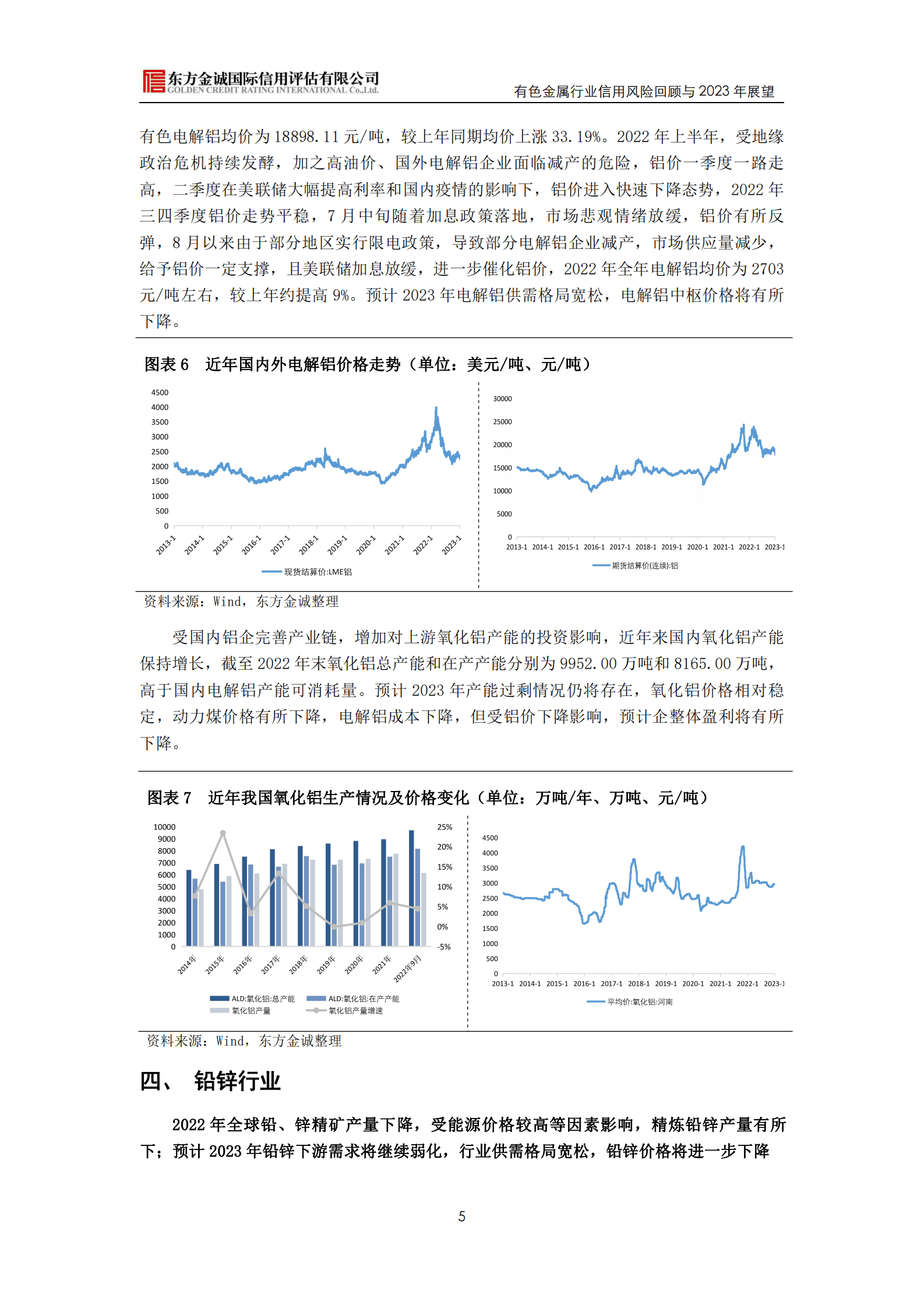 东方金诚：有色金属行业信用风险回顾与2023年展望 第6页