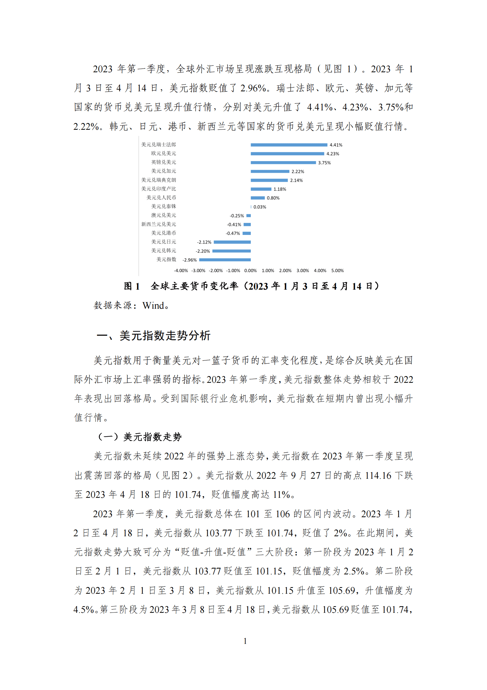 NIFD：国际银行业动荡加剧，外汇市场震荡调整——2023Q1人民币汇率报告 第6页