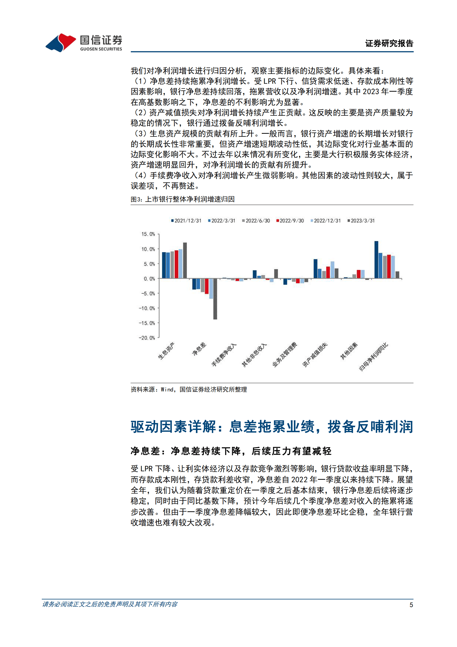 银行业2022年报暨2023年一季报综述：息差拖累业绩，拨备反哺利润 第5页