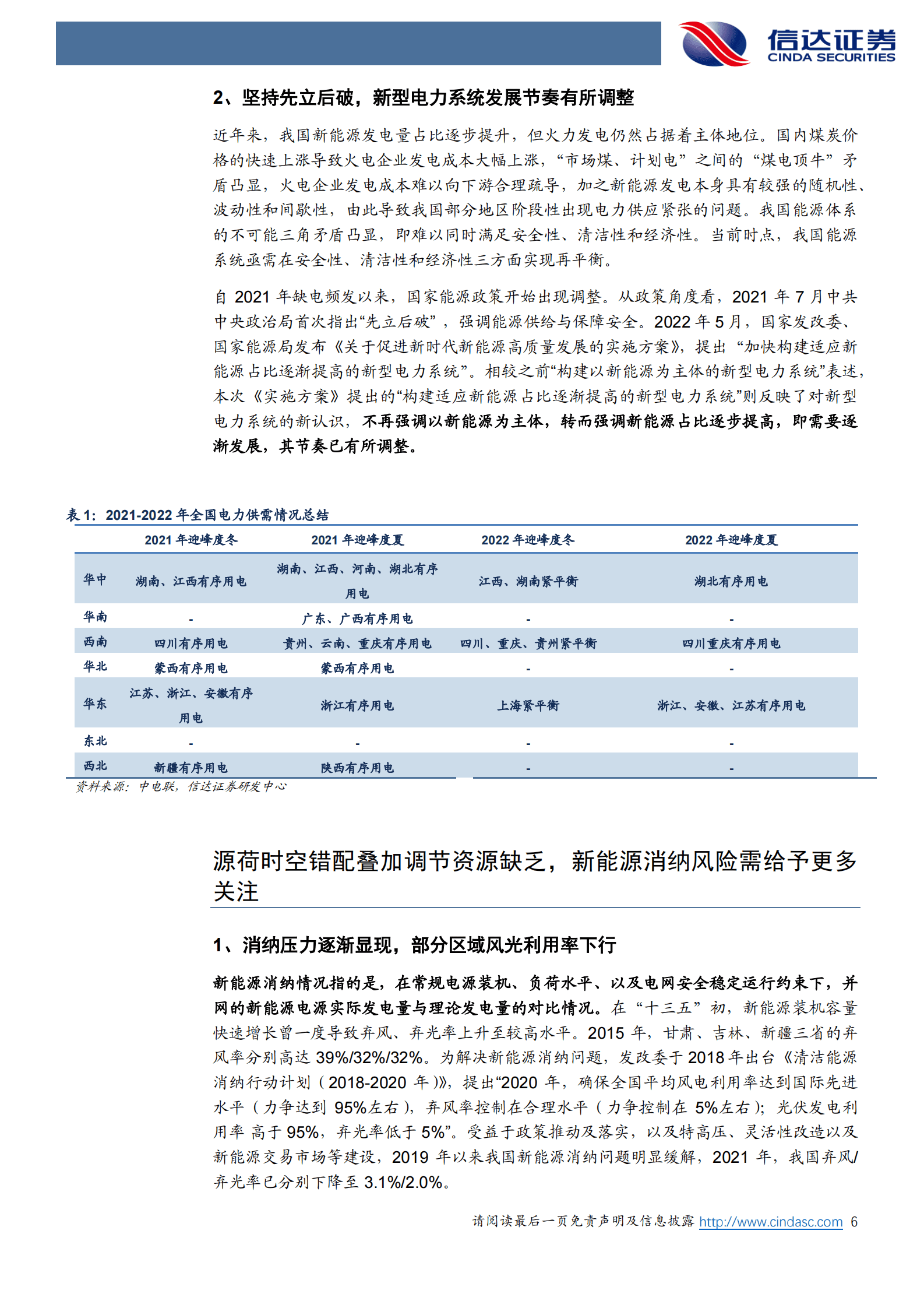 电力行业深度研究：新能源发展的消纳风险研究 第6页