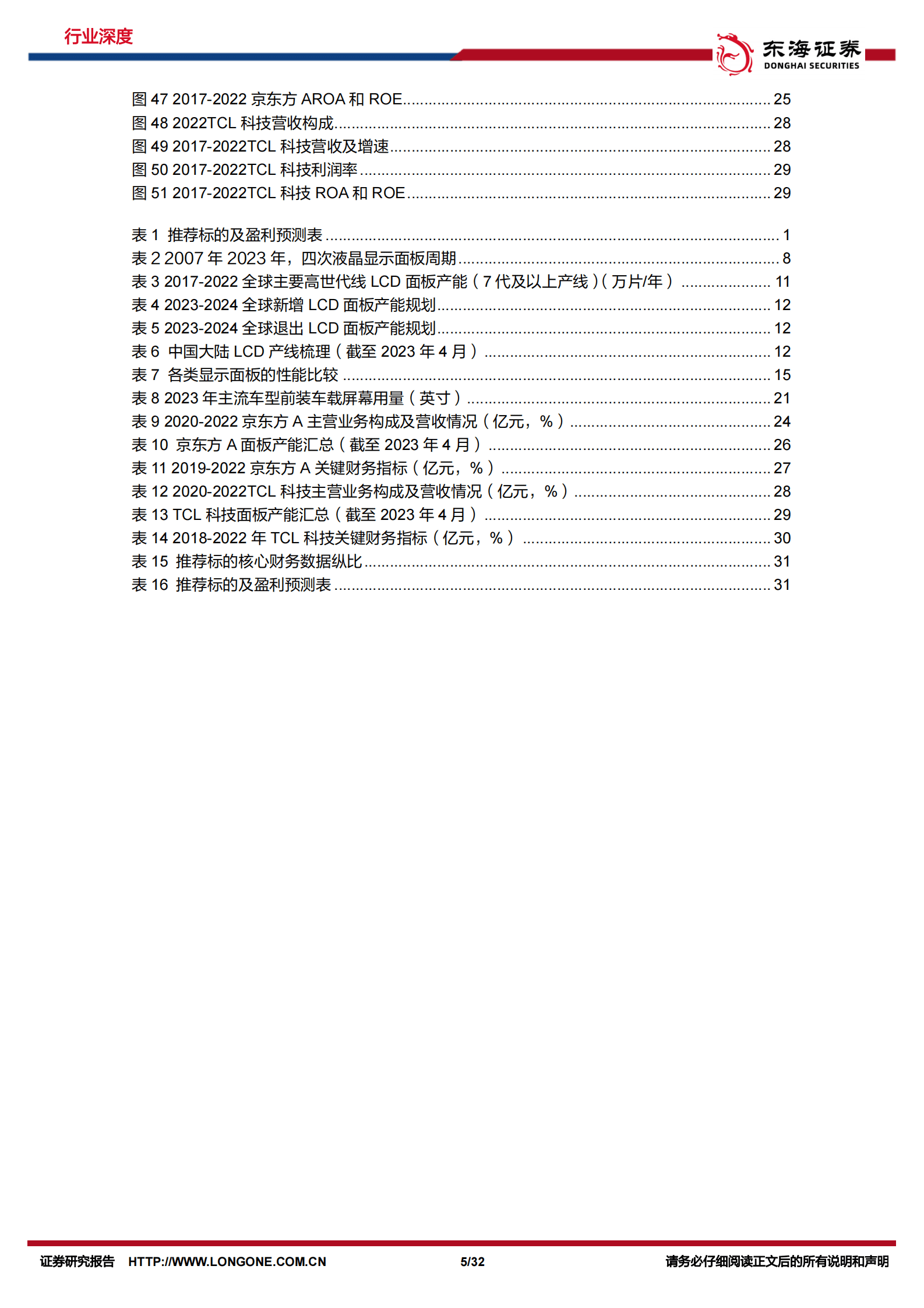 面板行业深度报告：LCD面板周期性逻辑减弱，行业龙头中长线价值明显 第5页
