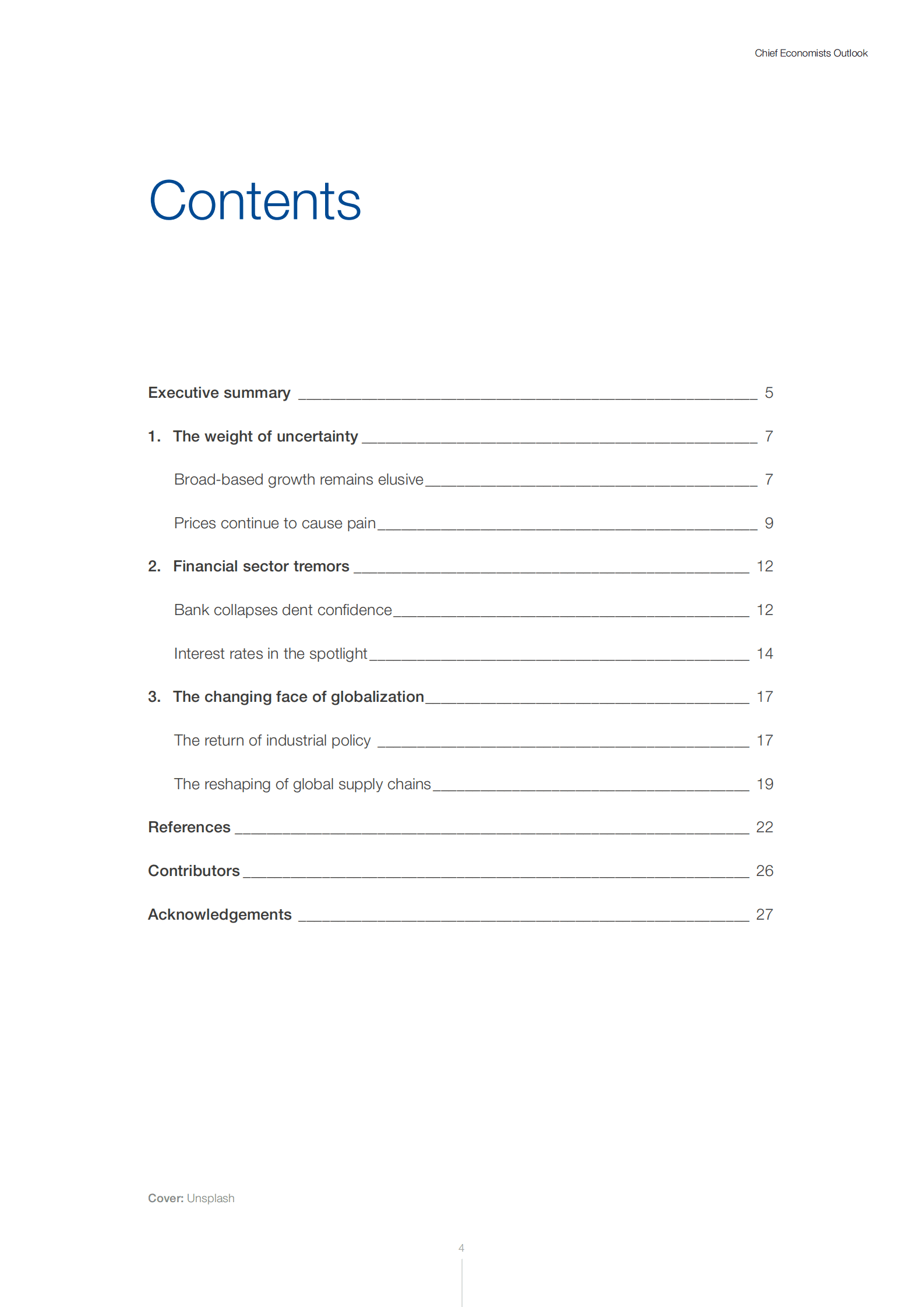 世界经济论坛：2023年首席经济学家展望报告【英文版】 第4页