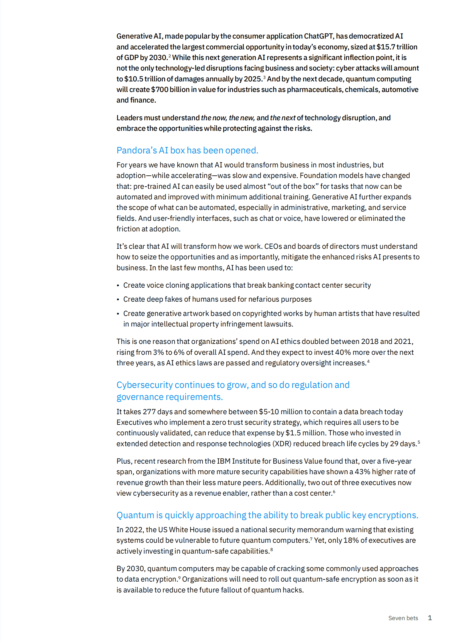 IBM：七大押注 (Seven Bets) 报告&mdash;&mdash;七大战略性押注让企业借颠覆性技术重塑未来商业【英文版】 第5页