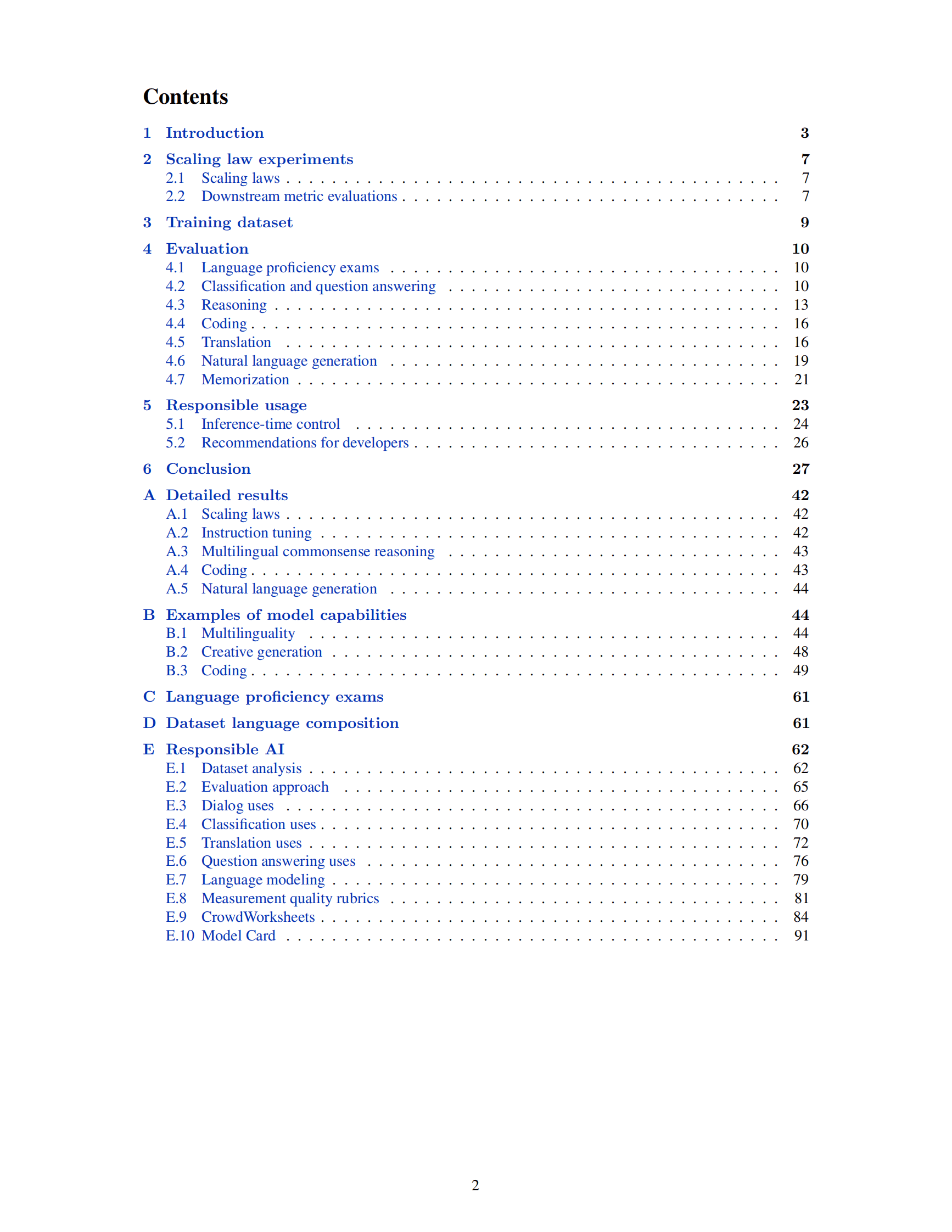谷歌最新大模型PaLM 2技术报告 第2页