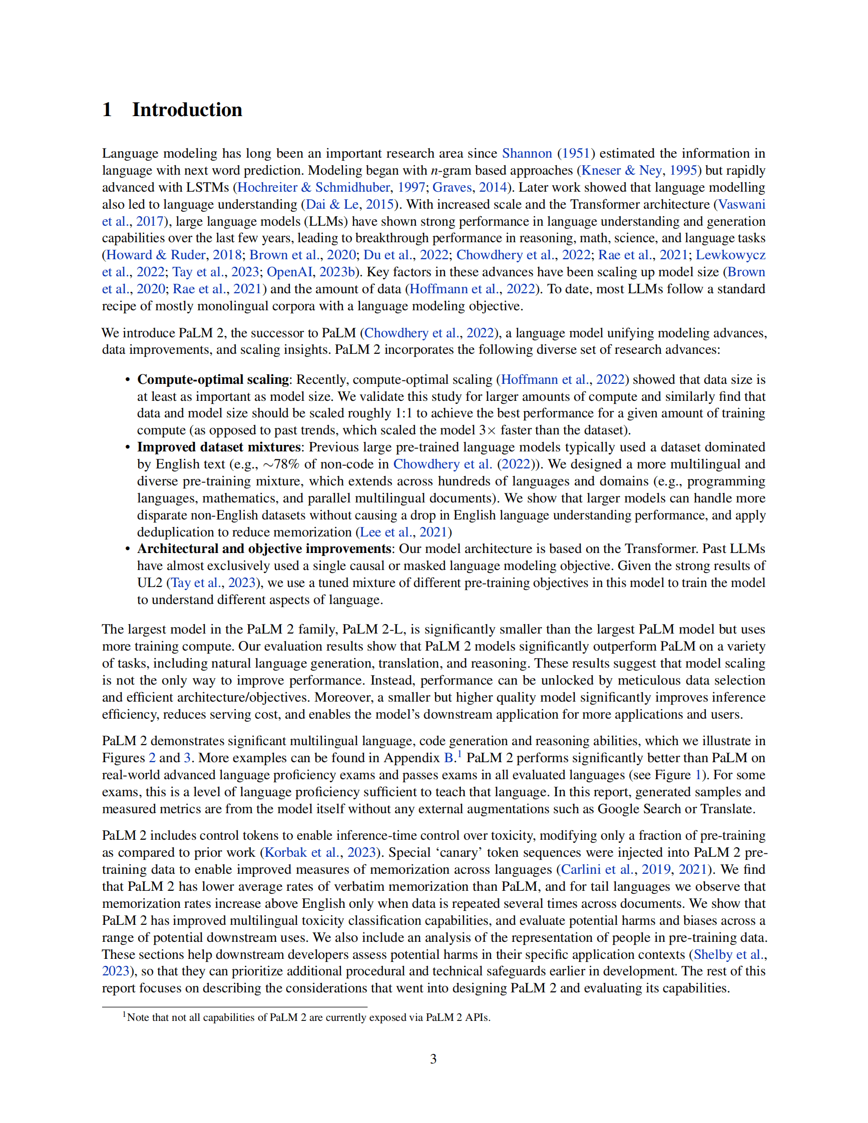 谷歌最新大模型PaLM 2技术报告 第3页