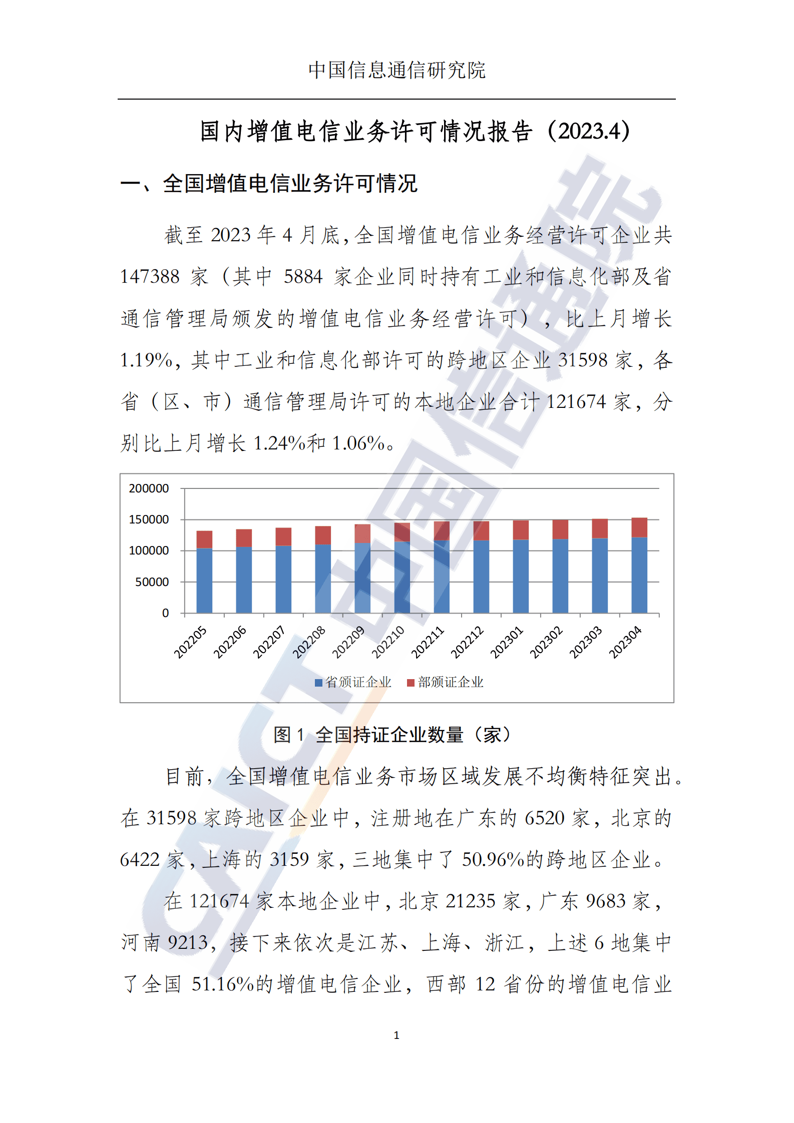 中国信通院：国内增值电信业务许可情况报告（2023.4） 第2页