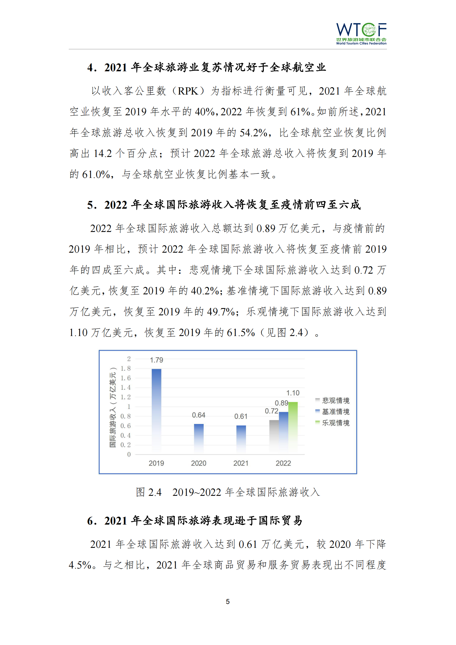 世界旅游城市联合会：世界旅游经济趋势报告（2022） 第6页