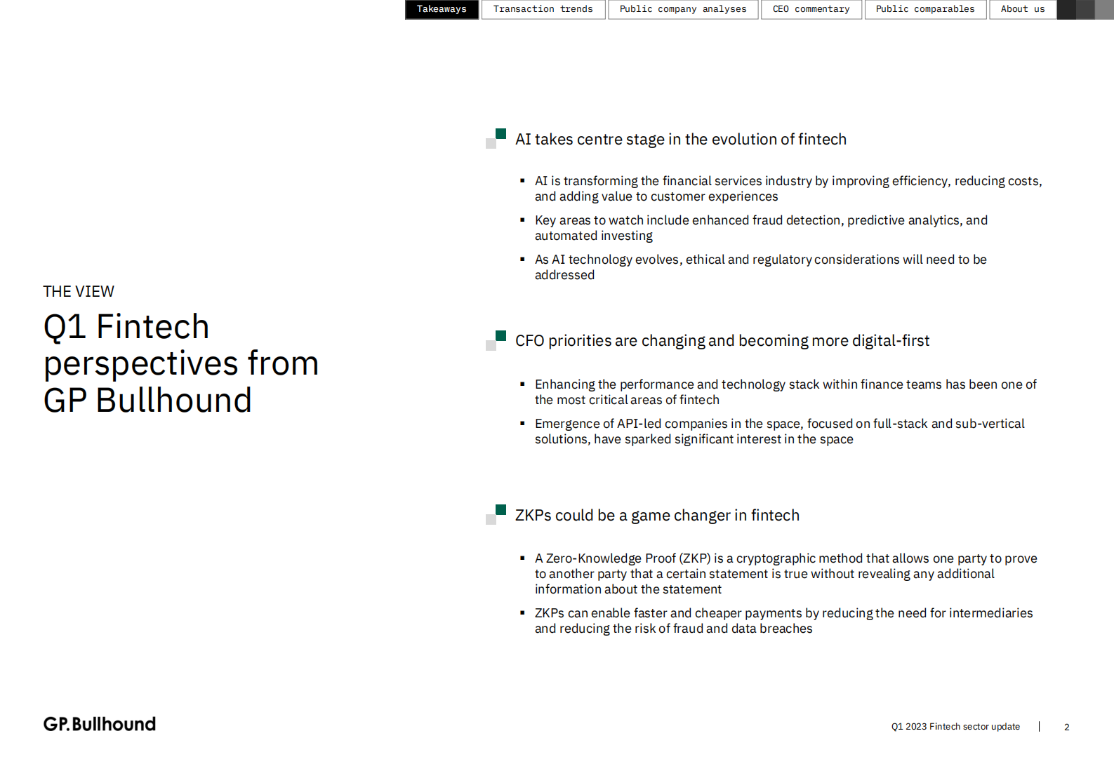 GP Bullhound：2023年第一季度金融科技报告【英文版】 第2页