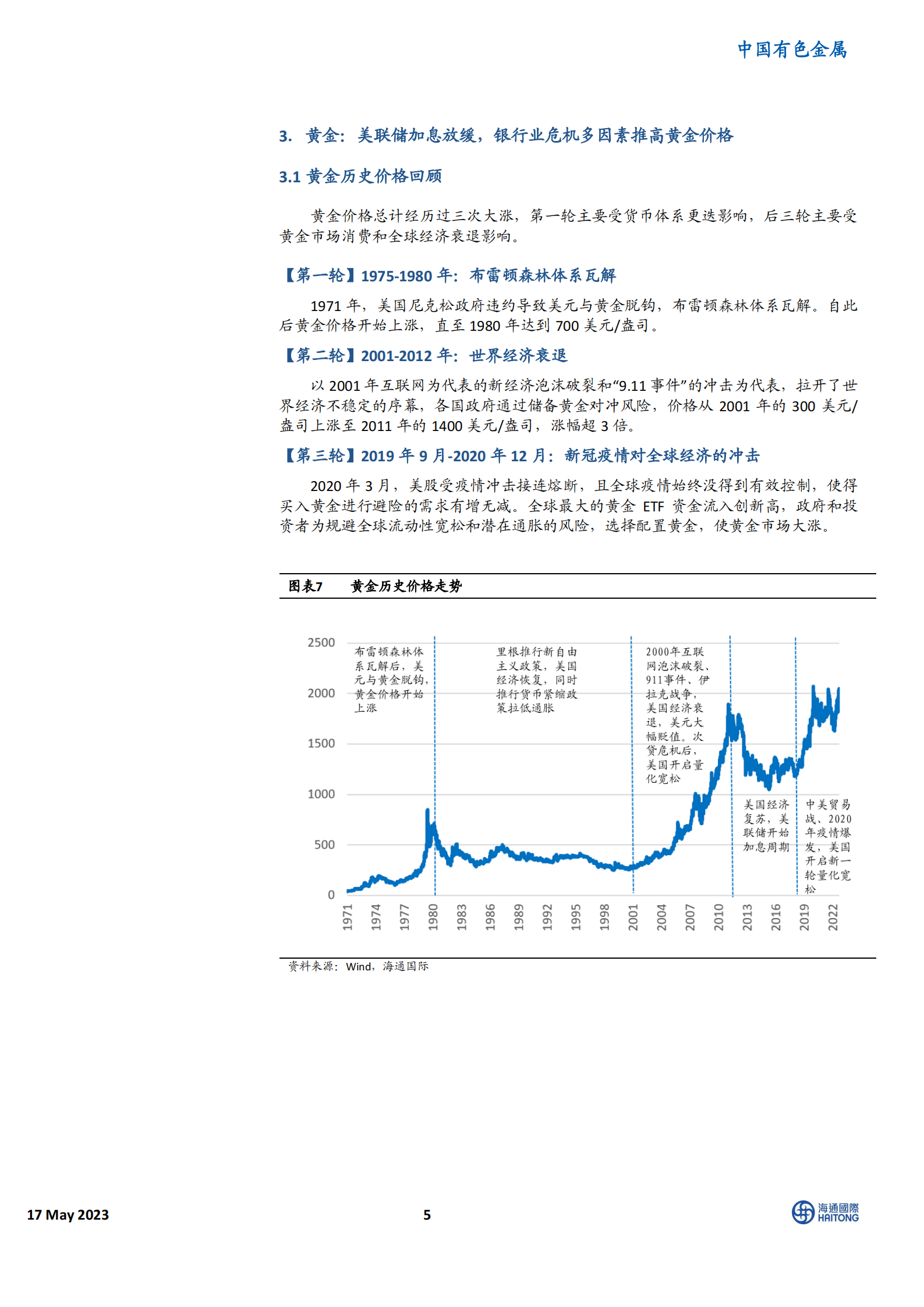 贵金属行业深度：美联储加息即将结束，金银价格有望上涨 第5页