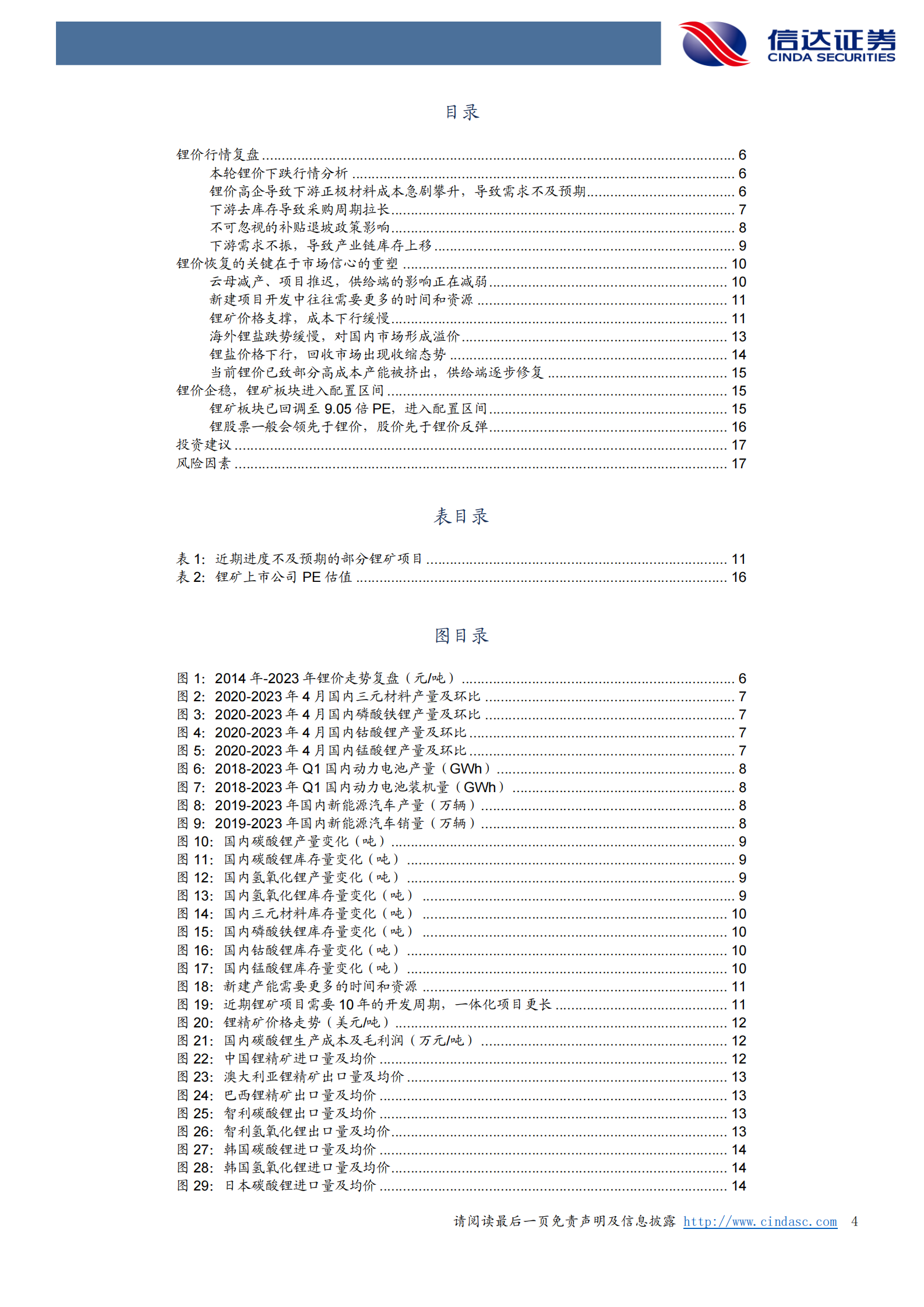 锂行业专题报告：需求影响接近尾声，锂价迎来阶段性反弹 第4页