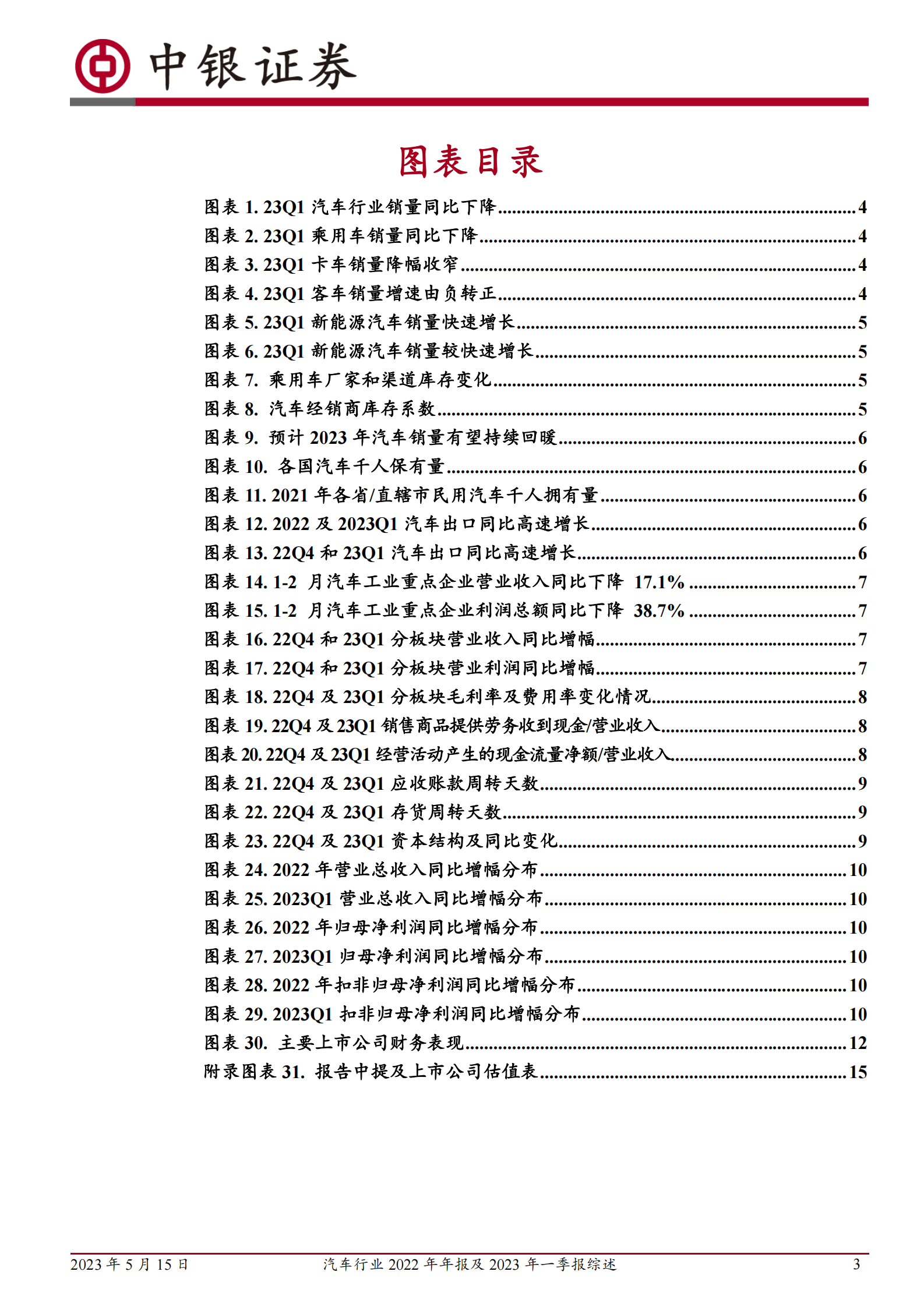 汽车行业2022年年报及2023年一季报综述：销量回暖，后市可期 第3页