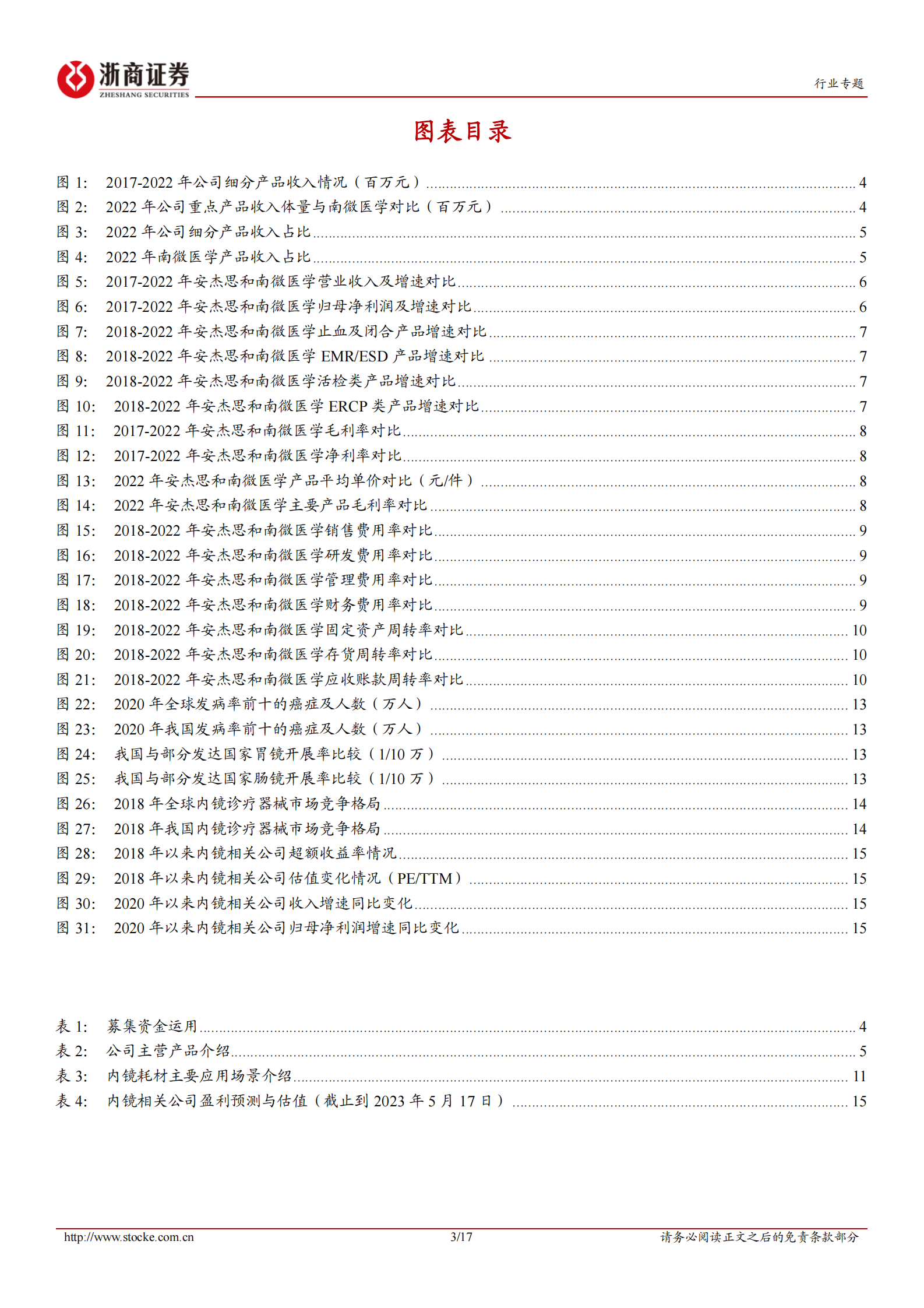 医药生物新股系列专题报告：内镜耗材再添成员，安杰思科创板上市 第3页
