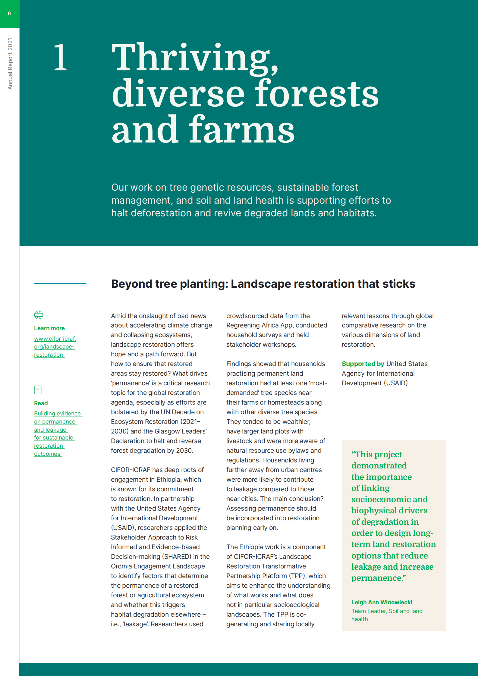 CIFOR-ICRAF：利用森林、树木和农业林业的力量【英文版】 第6页