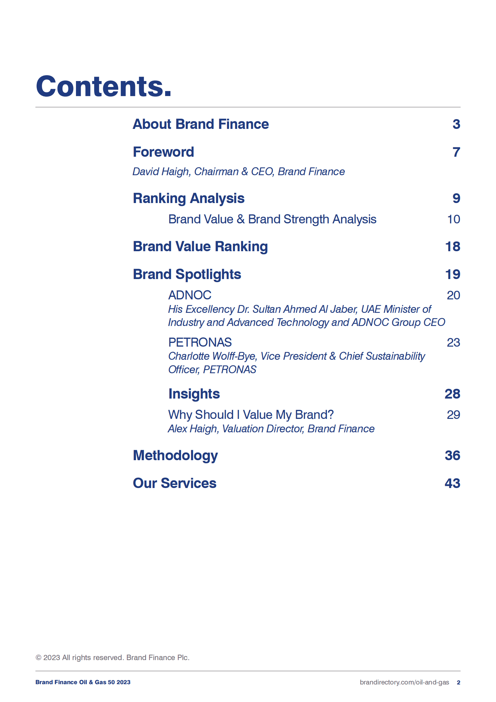 Brand Finance：2023年石油和天然气品牌50强【英文版】 第2页