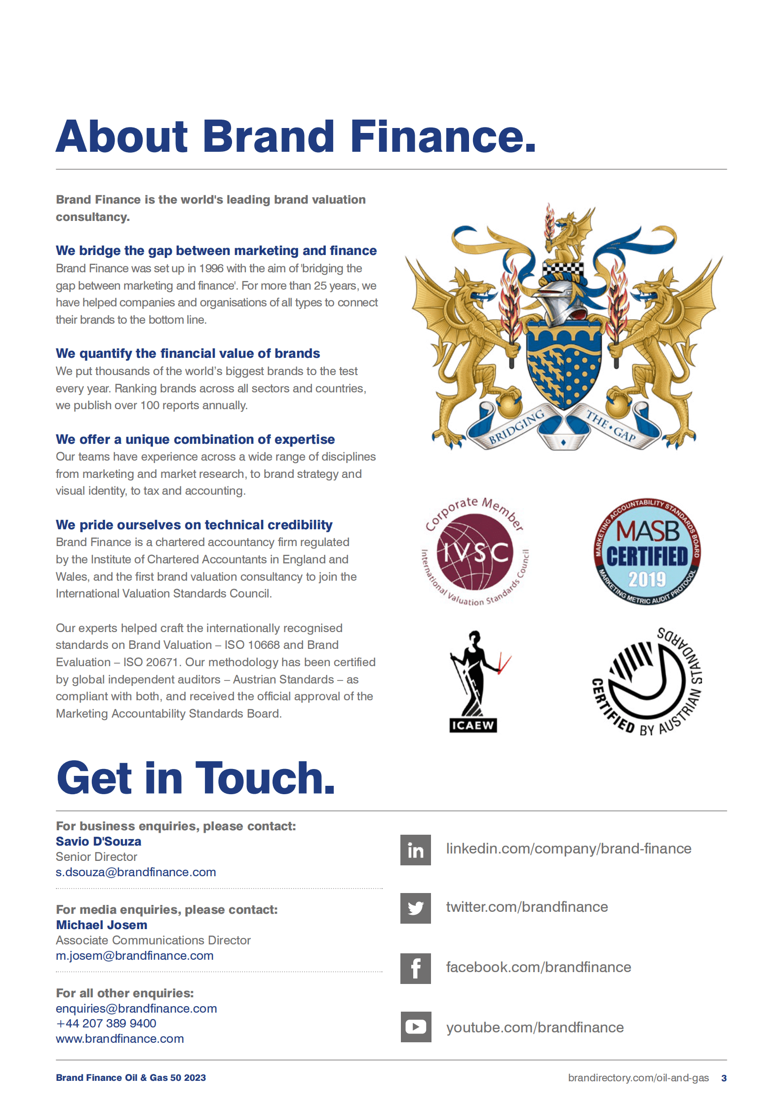 Brand Finance：2023年石油和天然气品牌50强【英文版】 第3页