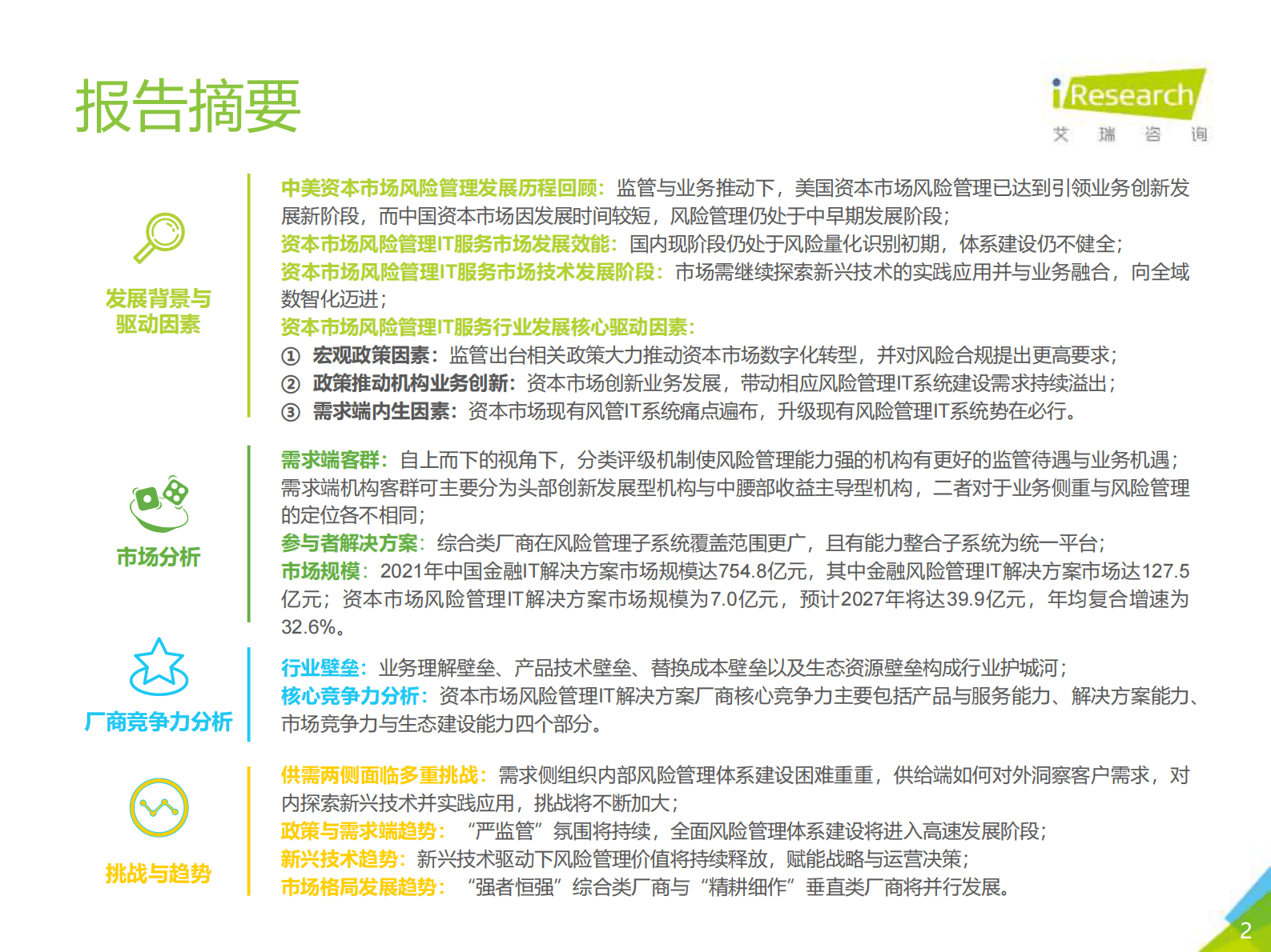艾瑞咨询：2023年中国资本市场风险管理IT服务市场研究报告 第2页