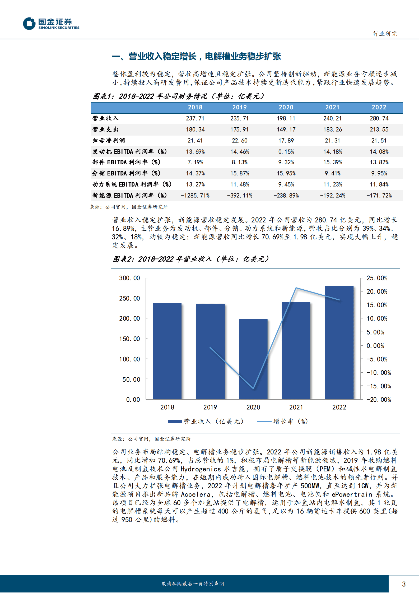 氢能&燃料电池行业研究：从海外公司年报看氢能行业系列（二）：Cummins 第3页