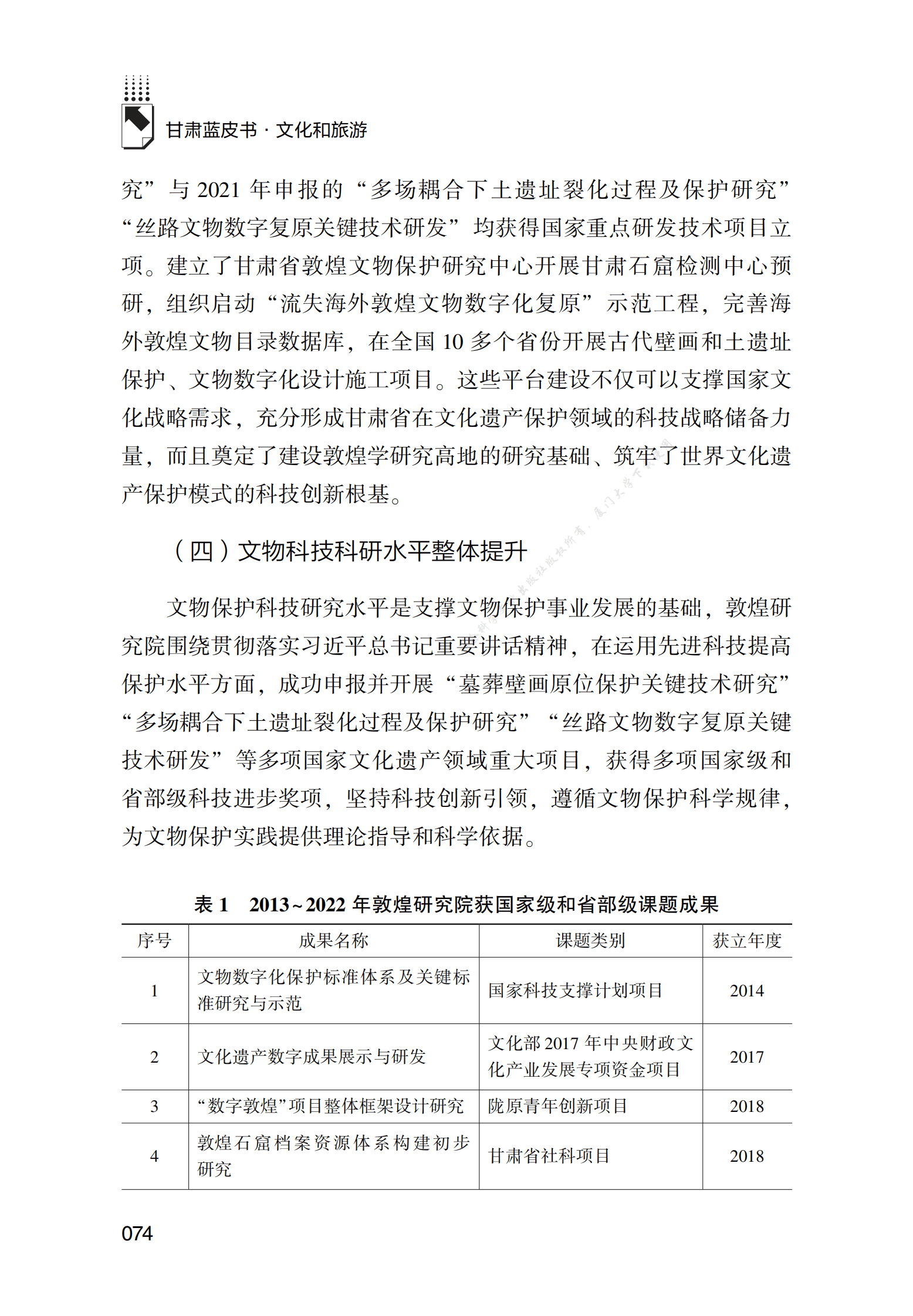 甘肃文物科技研发及其与共建&ldquo;一带一路&rdquo;国家交流研究 第4页