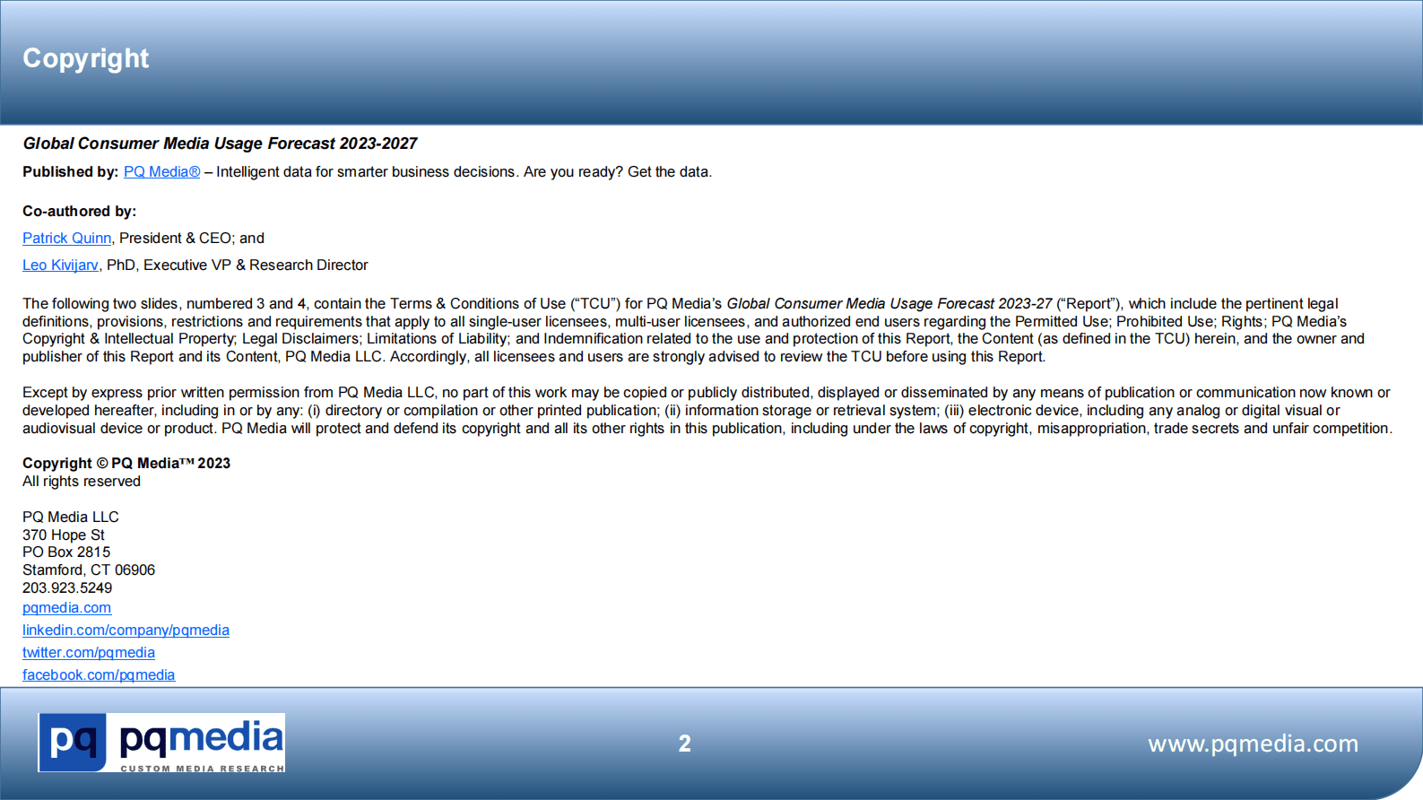 2023-2027年全球媒体消费者使用预测（英） 第2页