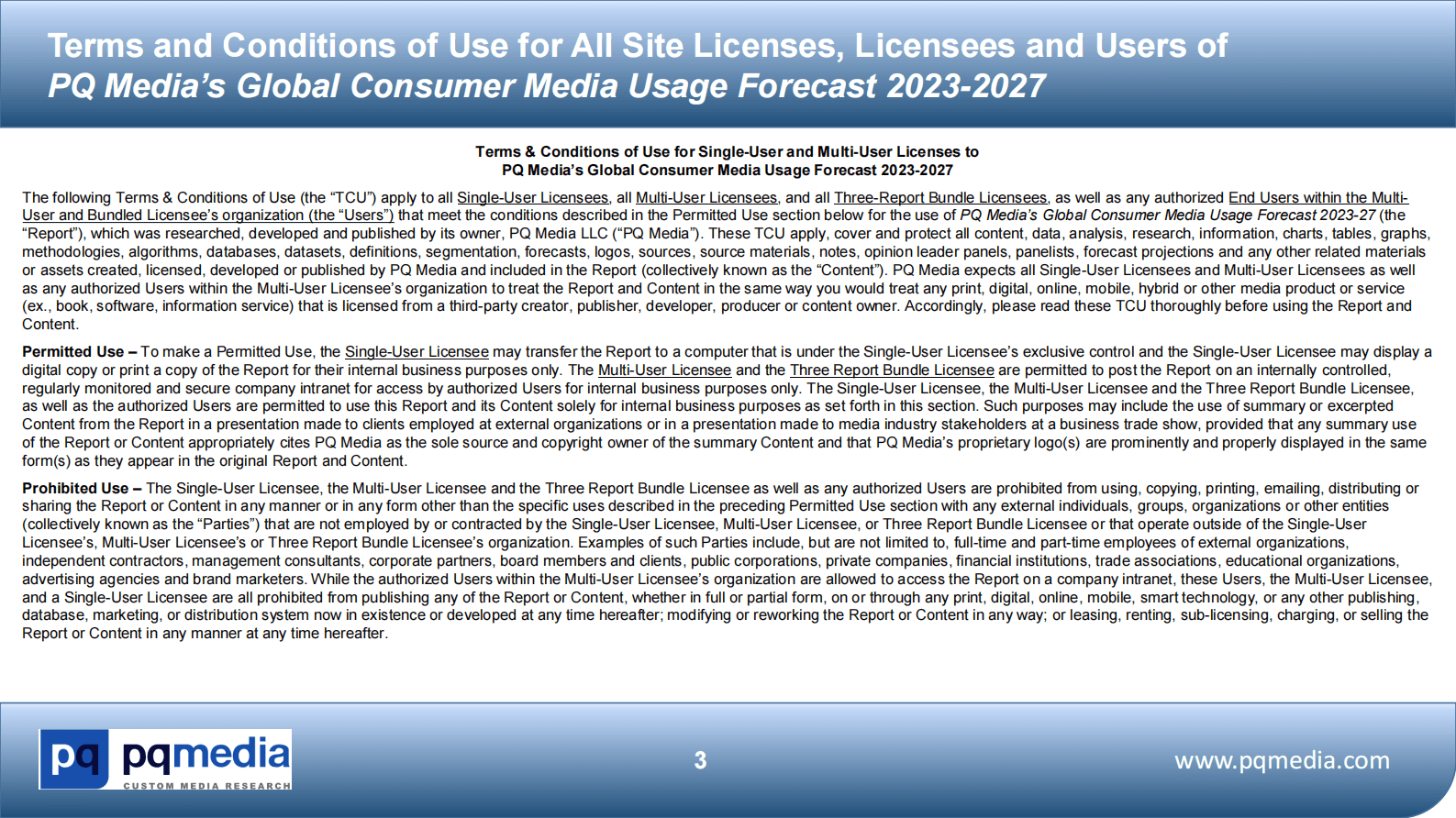 2023-2027年全球媒体消费者使用预测（英） 第3页