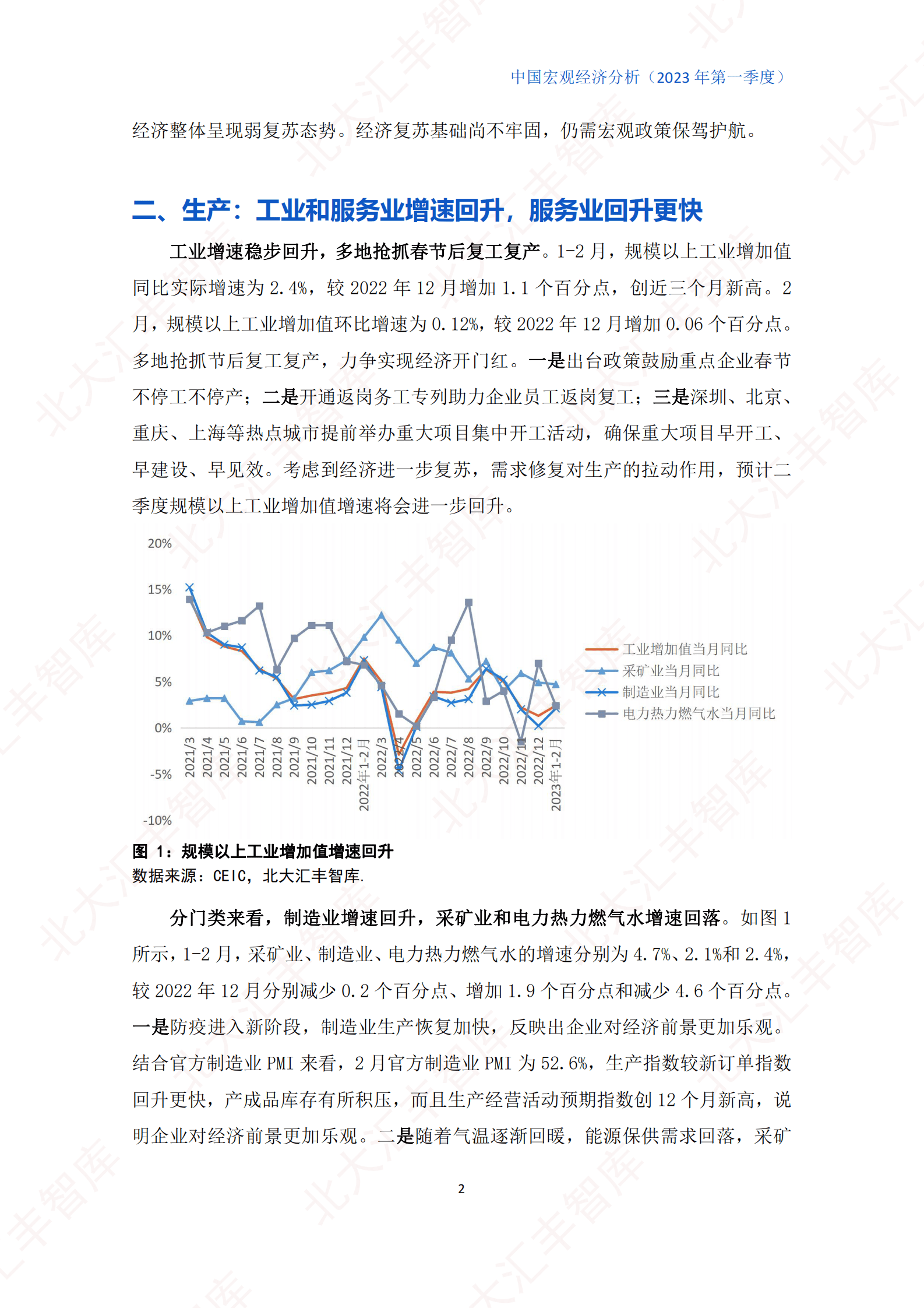 北大汇丰智库：2023年第一季度中国宏观经济分析报告 第4页