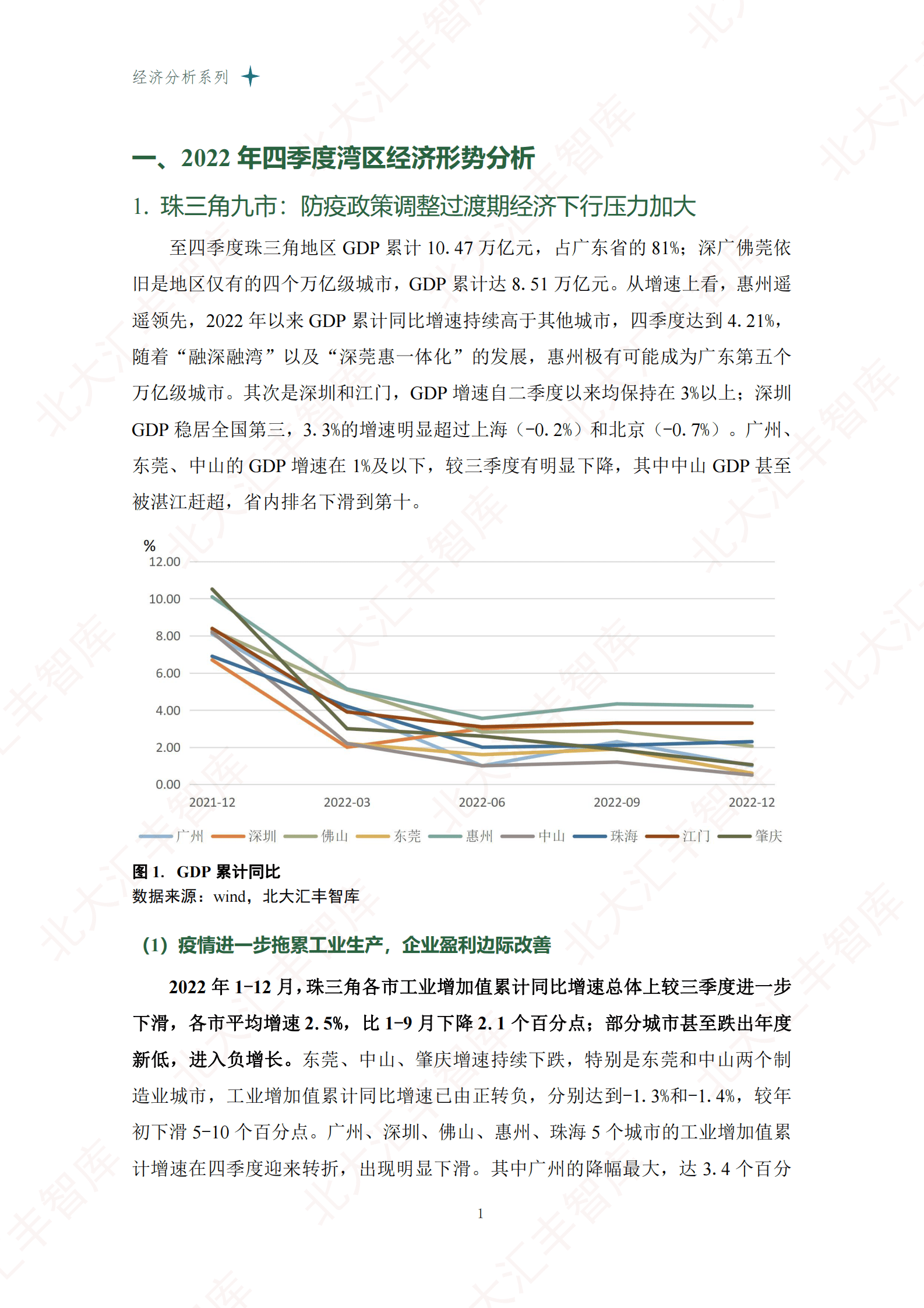 北大汇丰智库：2022年四季度粤港澳大湾区经济分析报告 第3页