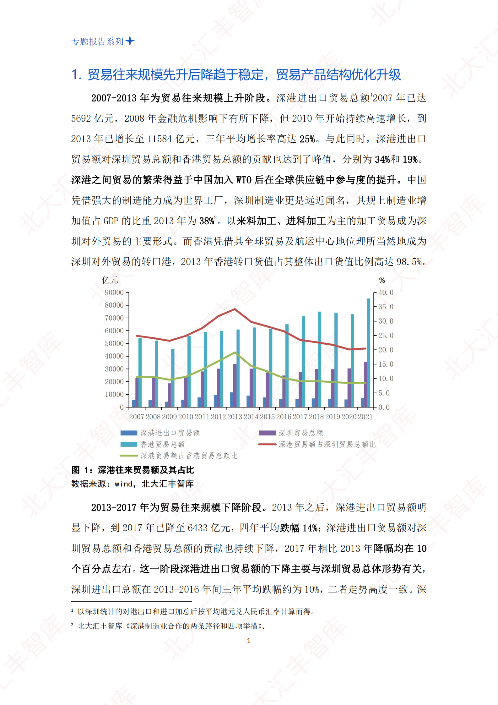北大汇丰智库：新时期深港贸易合作现状及未来纵深发展建议 第3页