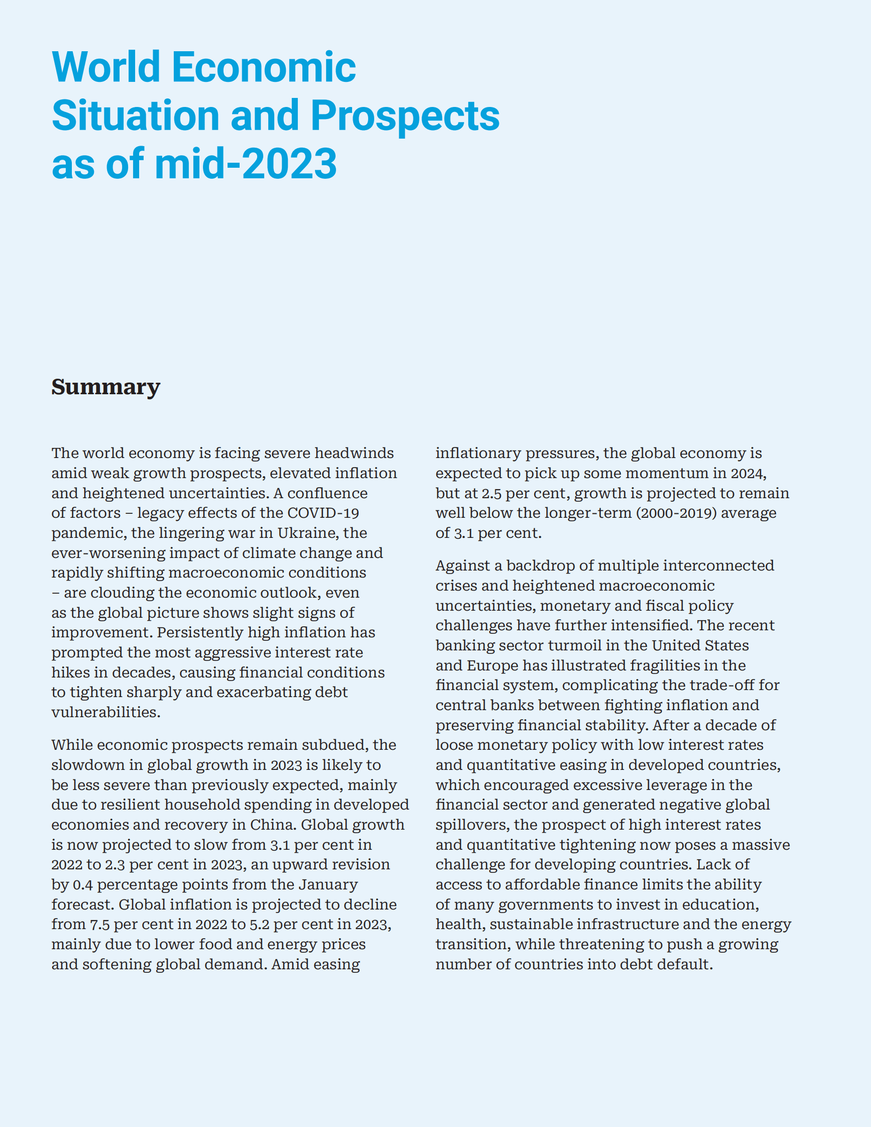 联合国：世界经济形势与展望（英） 第4页