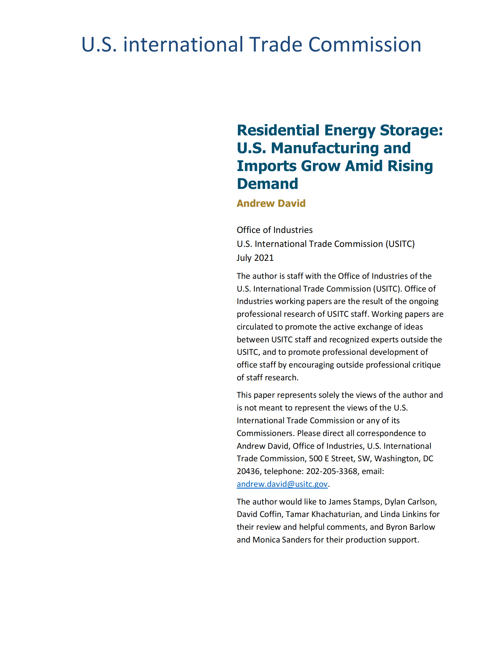 美国户用储能产品制造与进口概况（英） 第2页