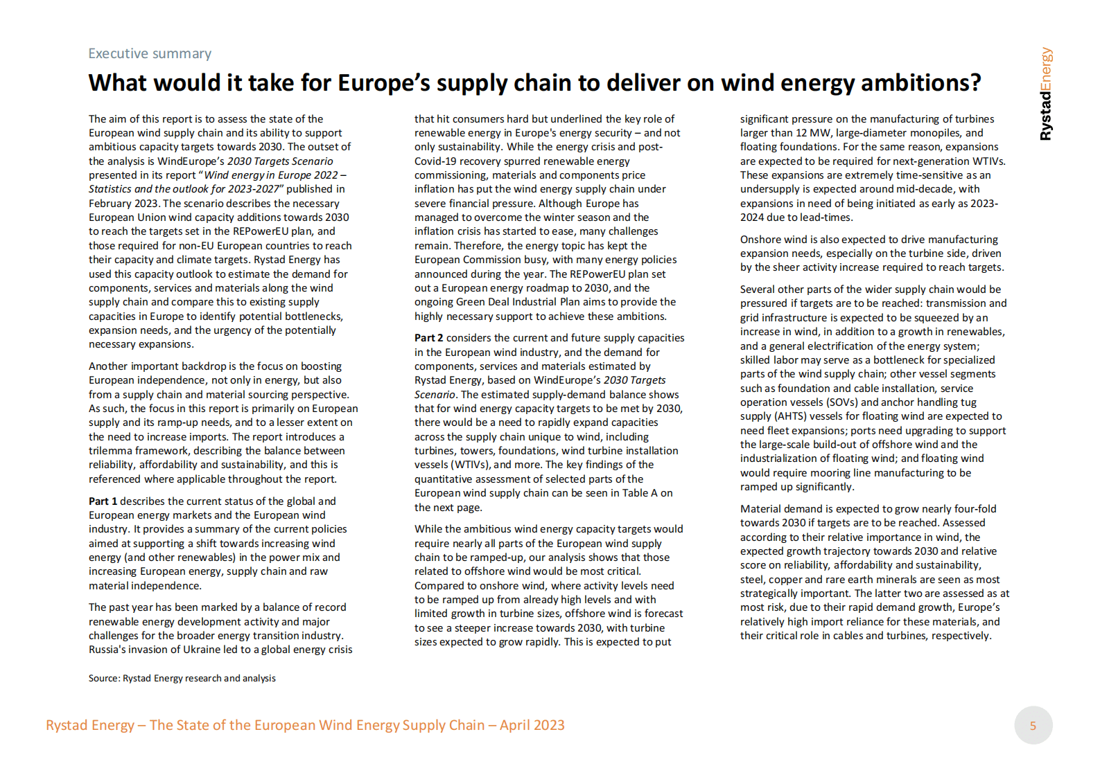 欧洲风能供应链现状（英） 第5页