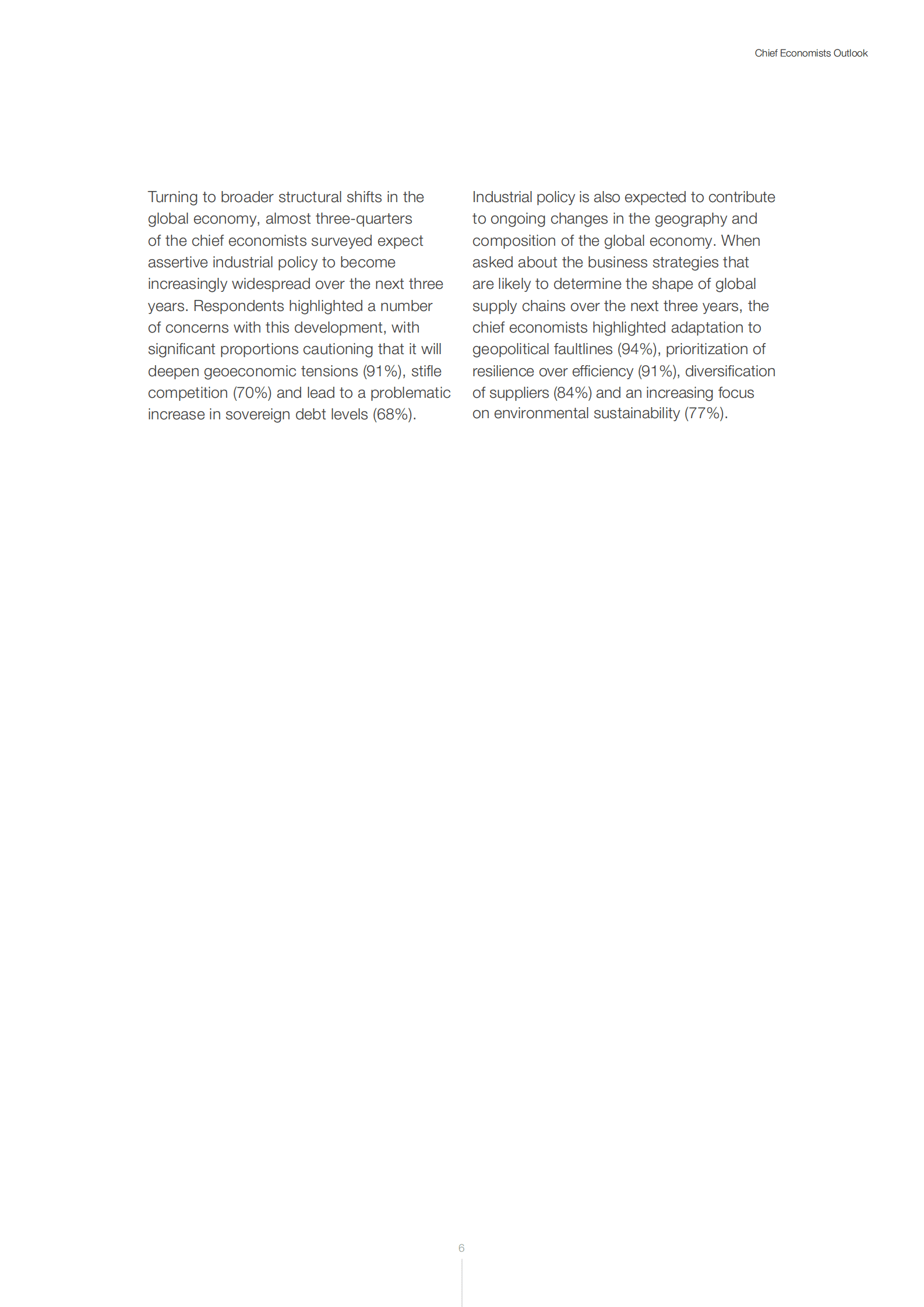 世界经济论坛：2023年首席经济学家展望报告（2023年5月）（英） 第6页