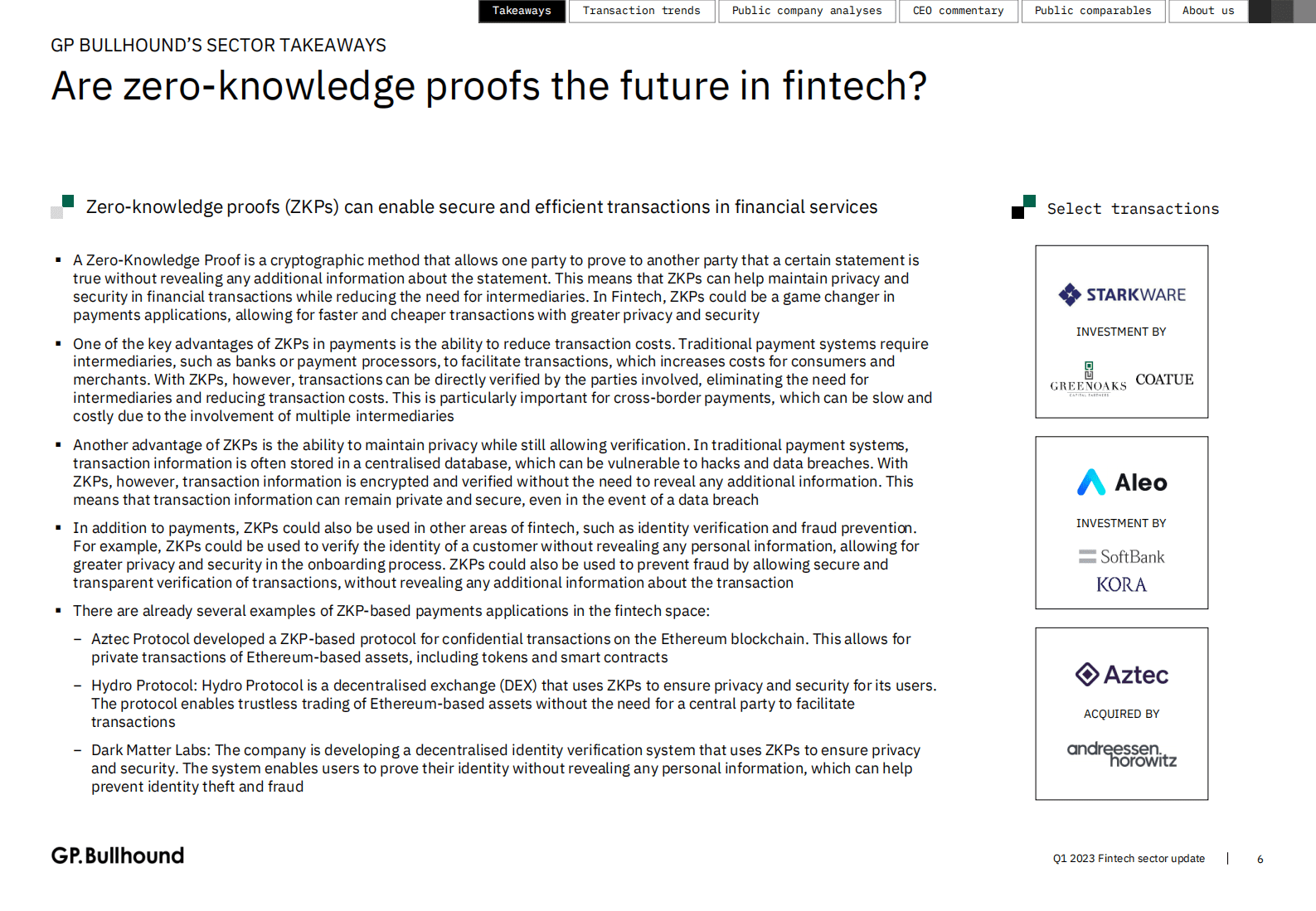 GP.Bullhound：2023年1季度全球金融科技市场展望（英） 第6页