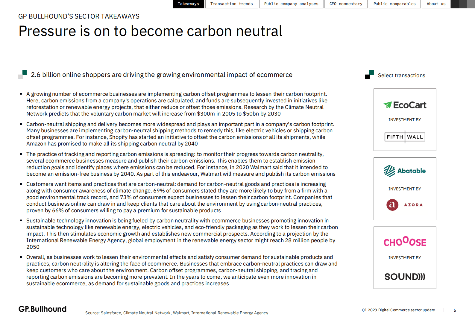 GP.Bullhound：2023年1季度全球数字商务市场展望（英） 第5页