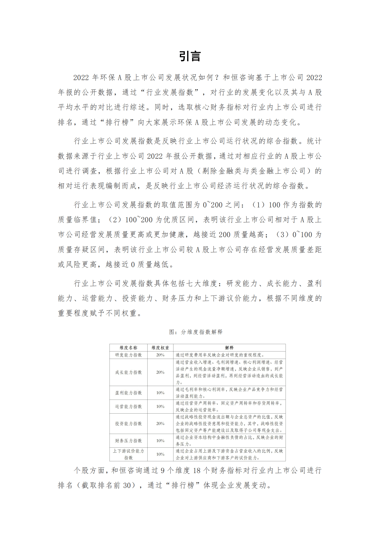 和恒咨询：环保A股上市公司高质量发展报告（2022年报） 第2页