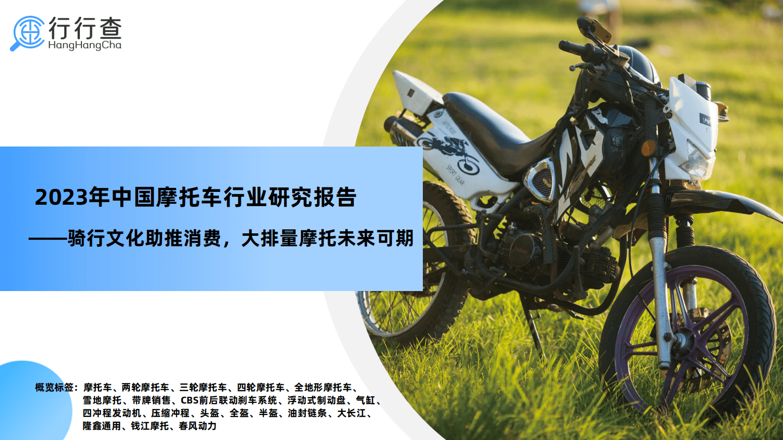 行行查:2023年中国摩托车行业研究报告 | 先导研报