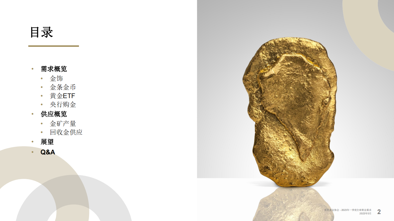 世界黄金协会：2023年一季度全球黄金需求趋势报告 第2页