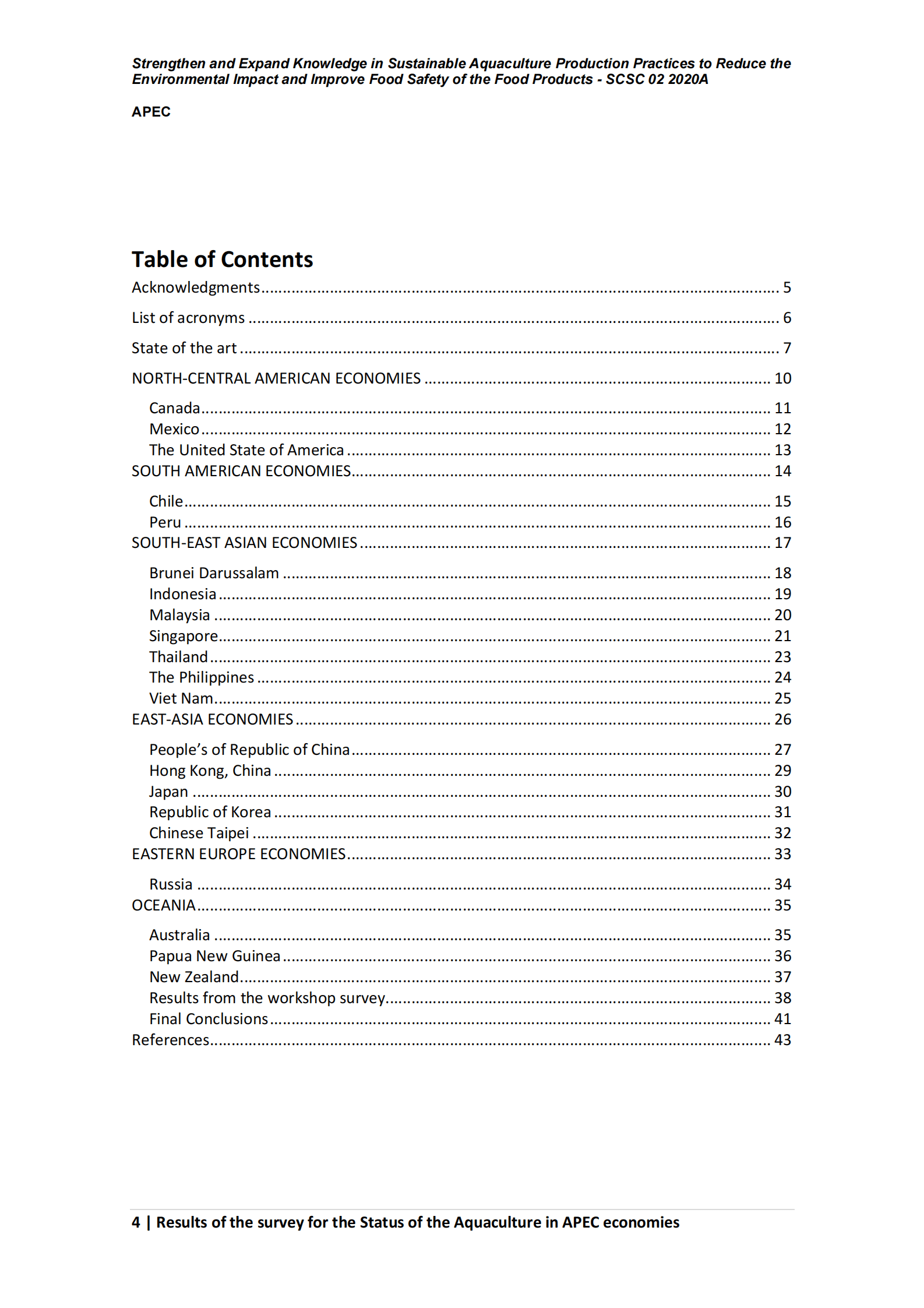 APEC：亚太经合组织经济体水产养殖状况调查结果【英】 第6页