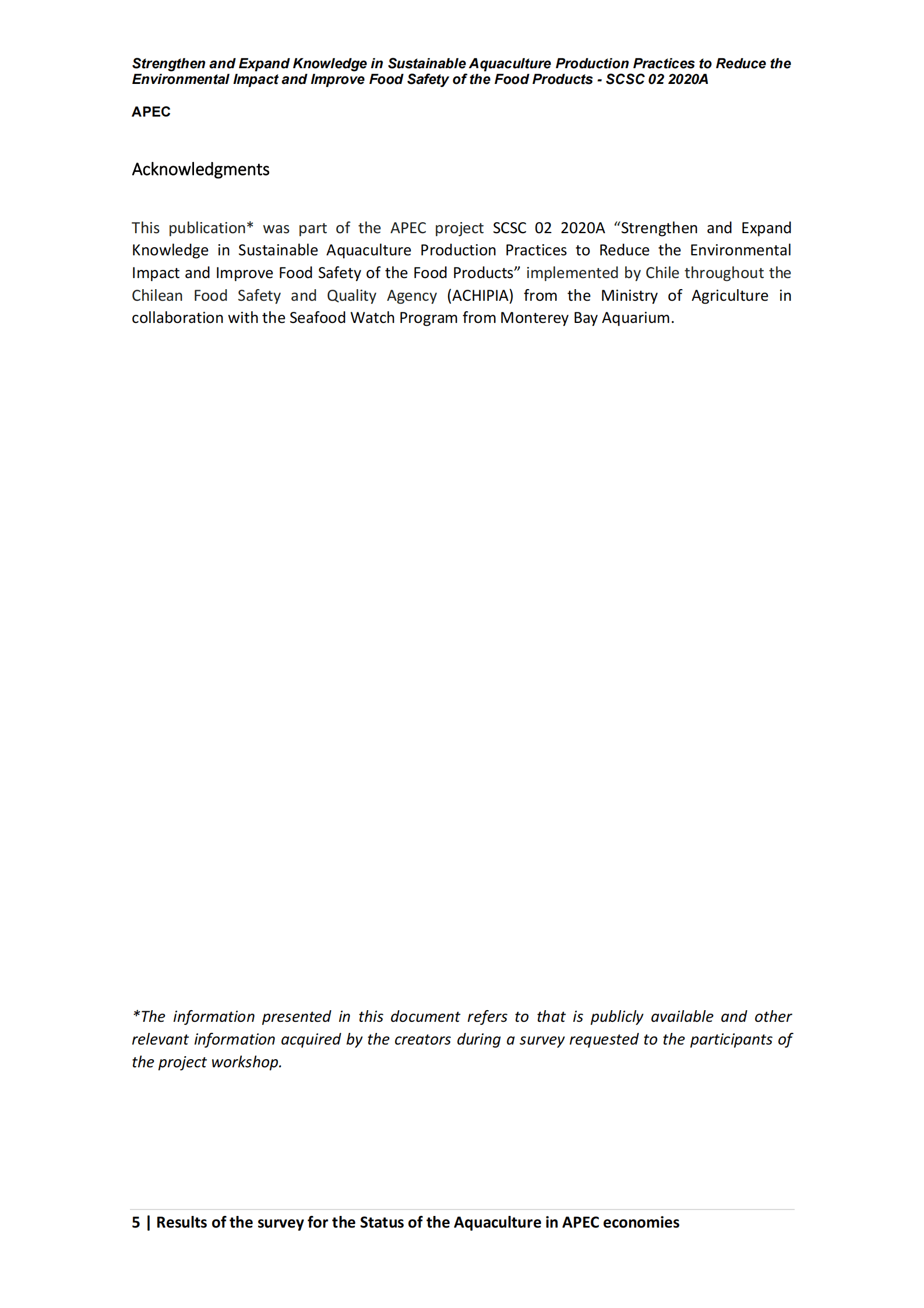 APEC：亚太经合组织经济体水产养殖状况调查结果【英】 第7页