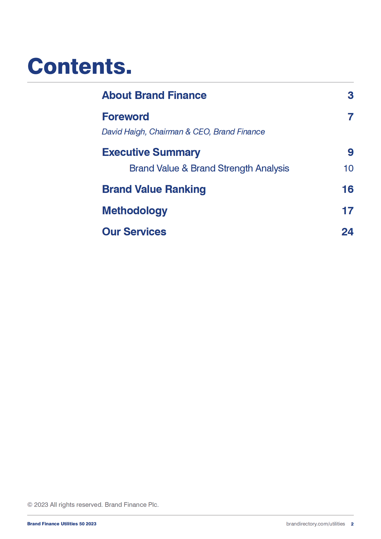 Brand：2023年全球公用事业品牌价值50强报告【英】 第2页