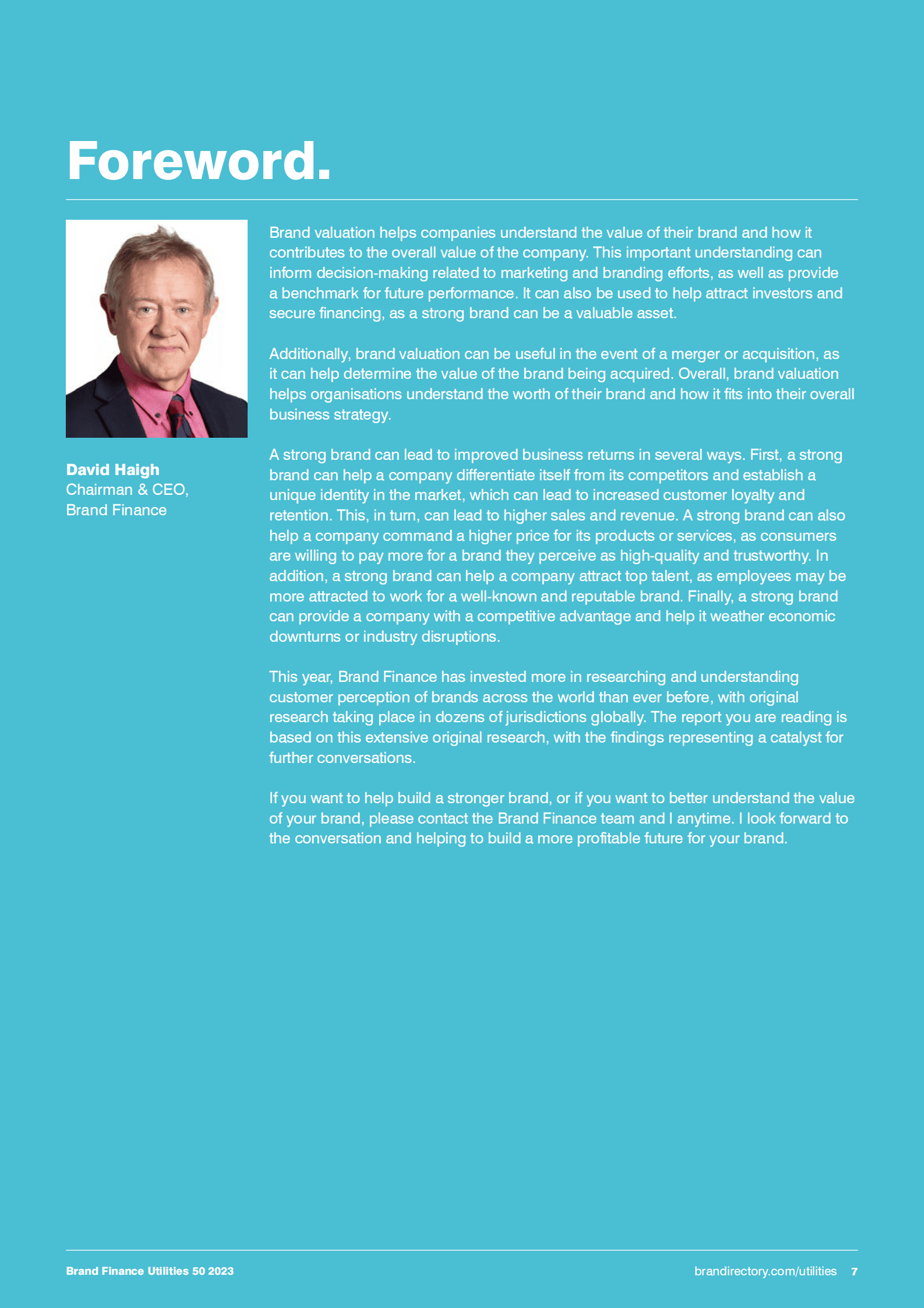 Brand：2023年全球公用事业品牌价值50强报告【英】 第7页